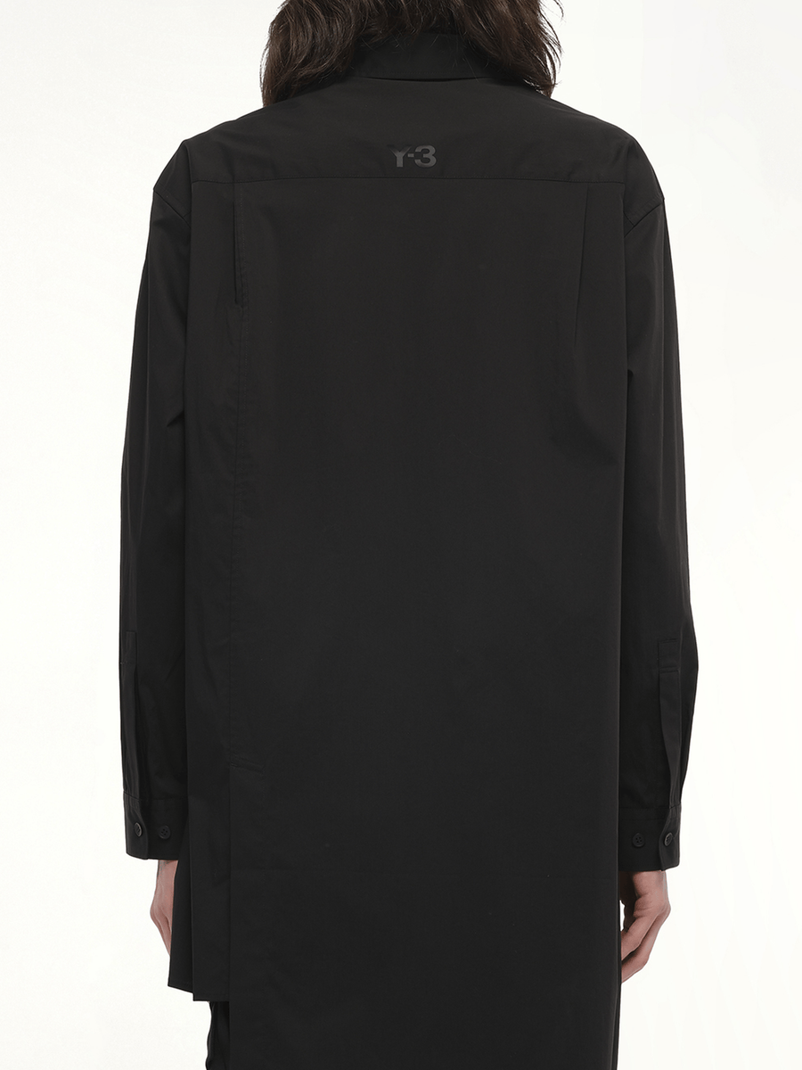 Sporty Cotton Shirt in Black