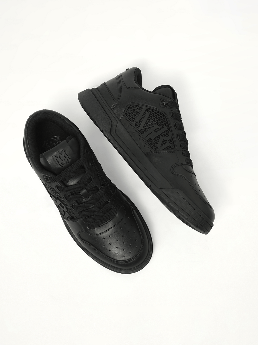 Classic Low Sneaker in Black/Black Back View | AMIRI