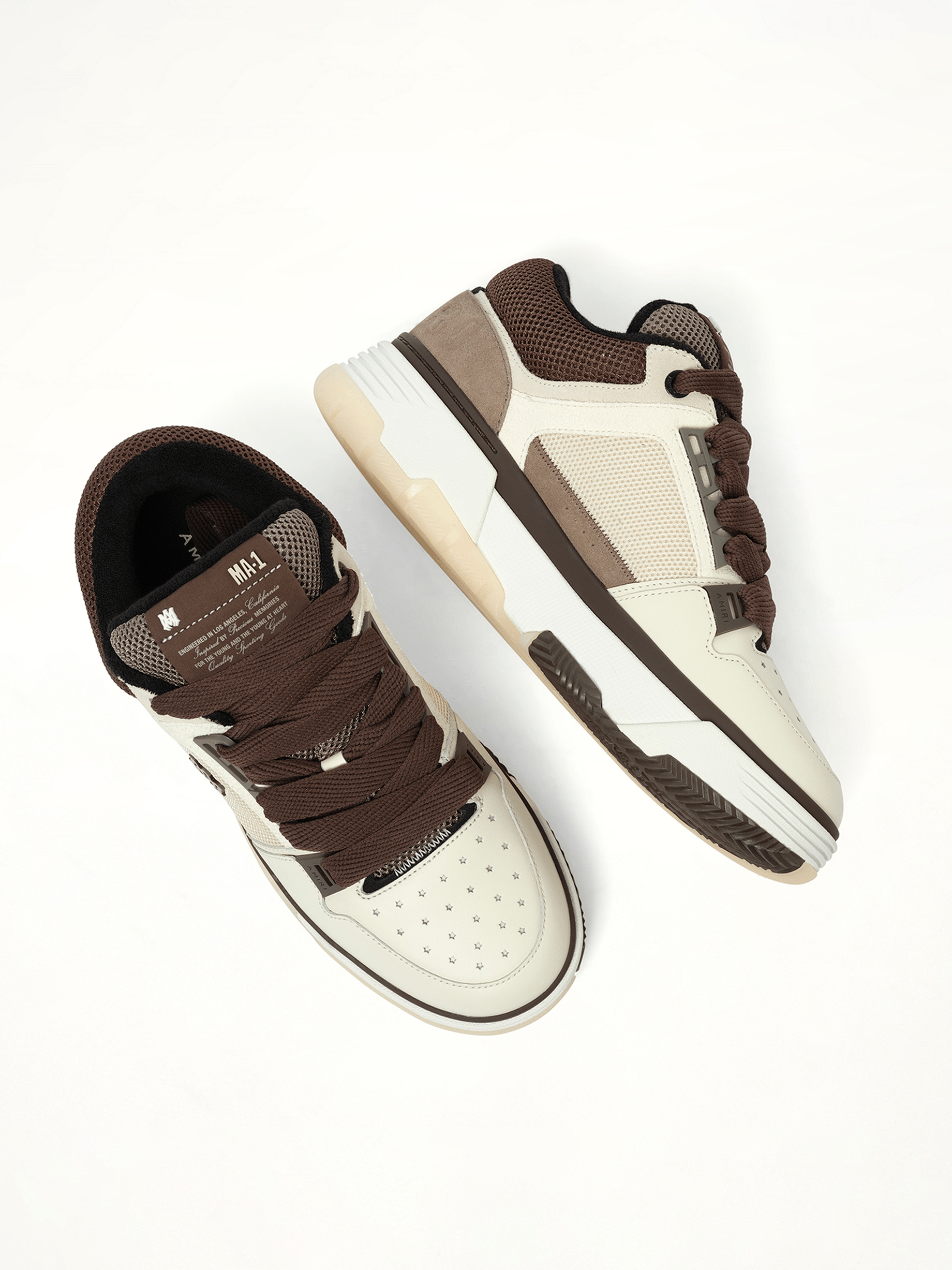 MA-1 Sneaker in Brown Top View | AMIRI