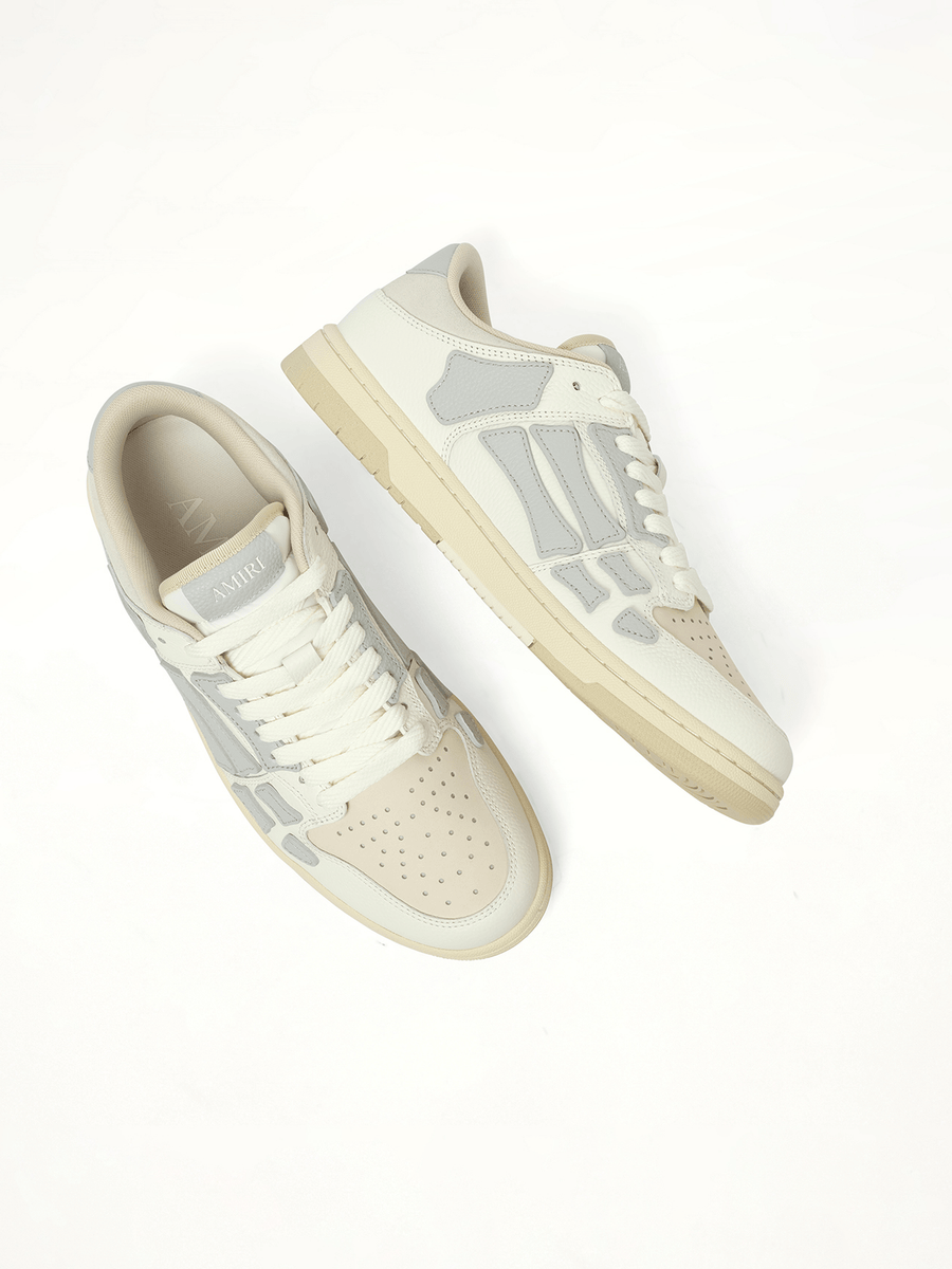 Skeleton Top Low Sneaker in Grey Back View | AMIRI
