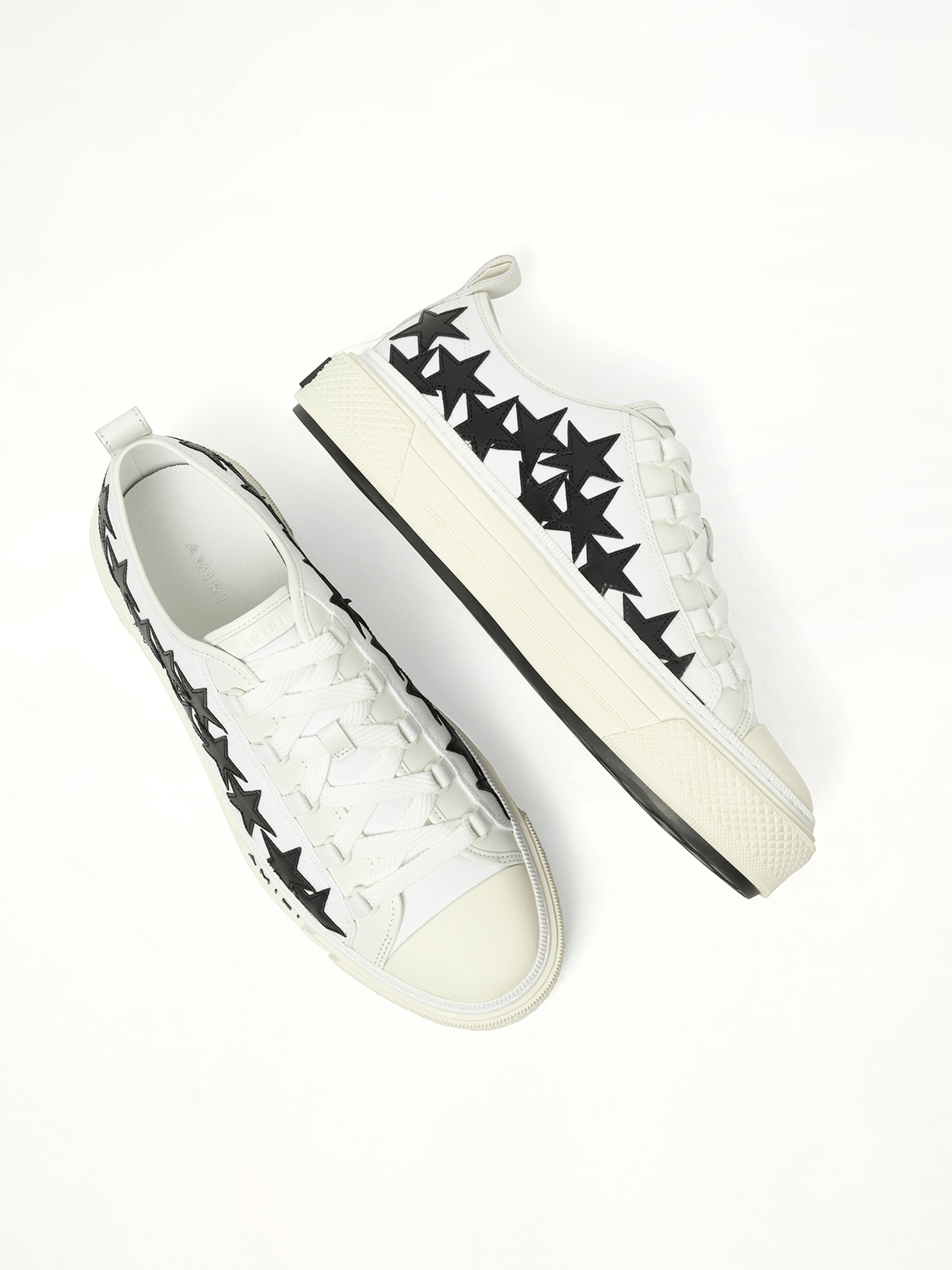 Court Low Sneaker in White/Black Top View | AMIRI