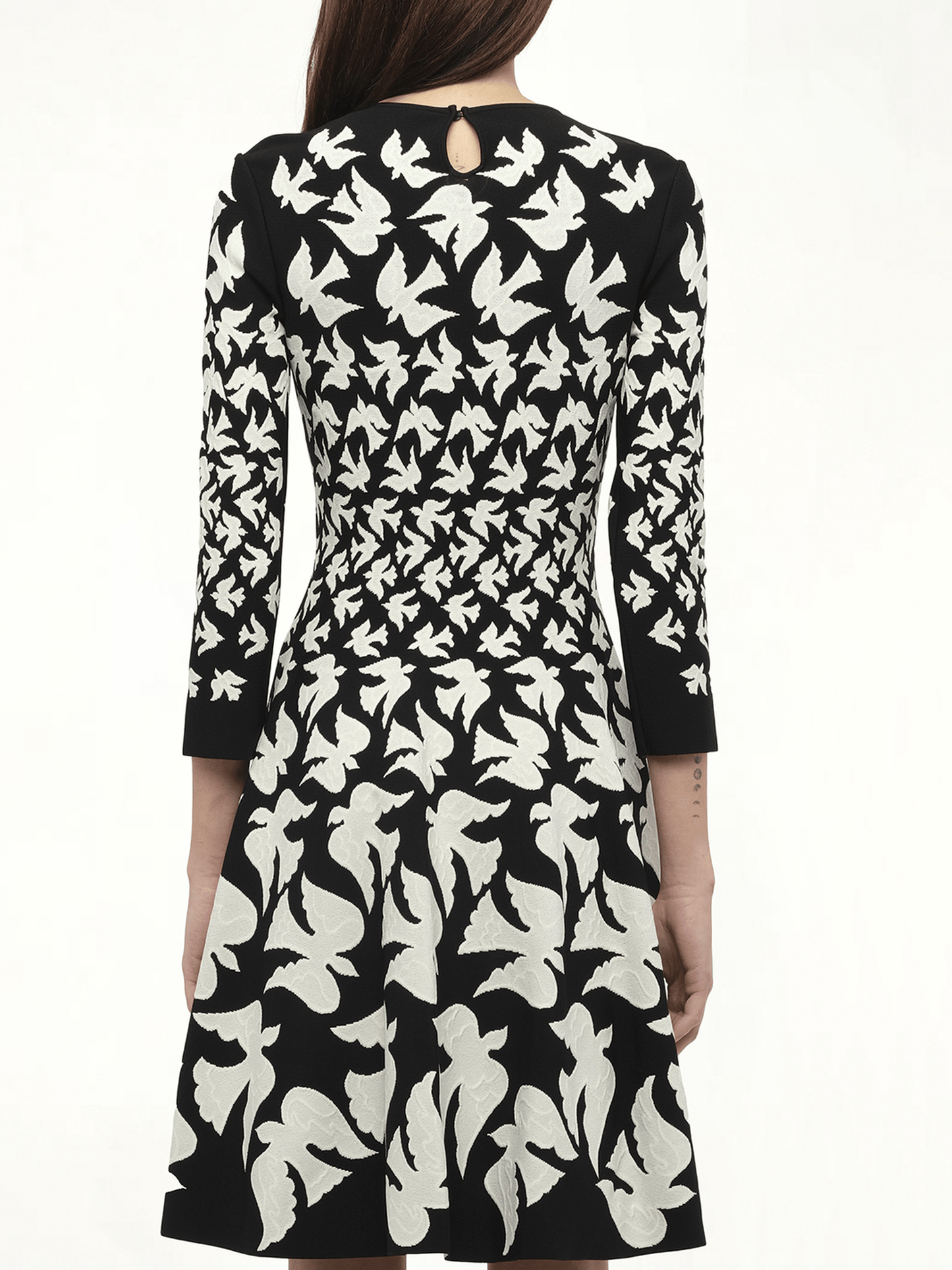 Bird Knit Dress in Black/White