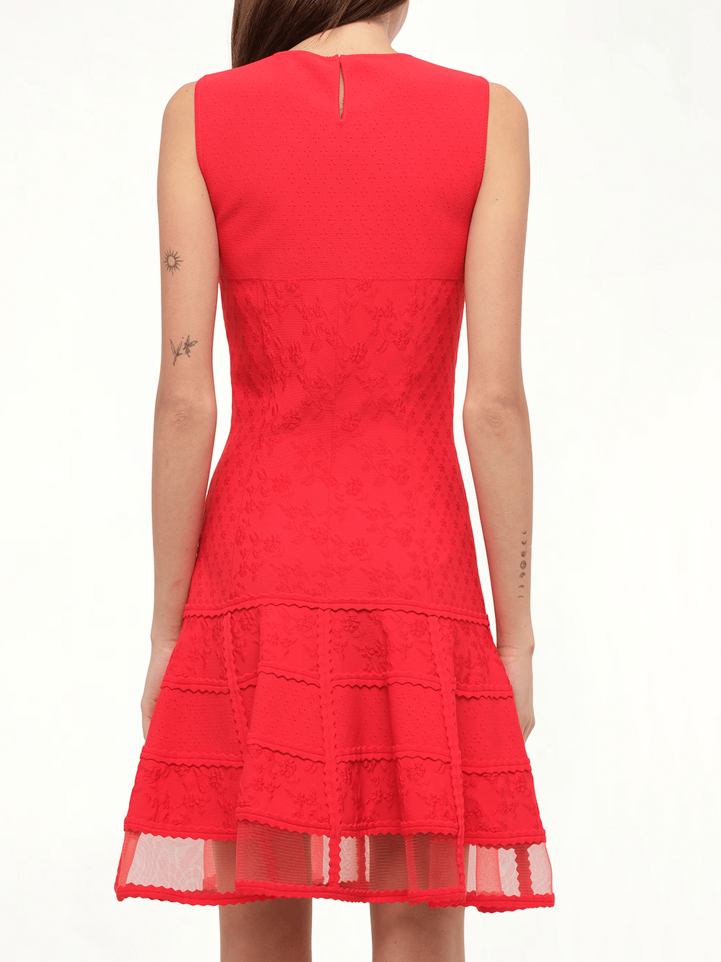 Patchwork Mini Dress in Red