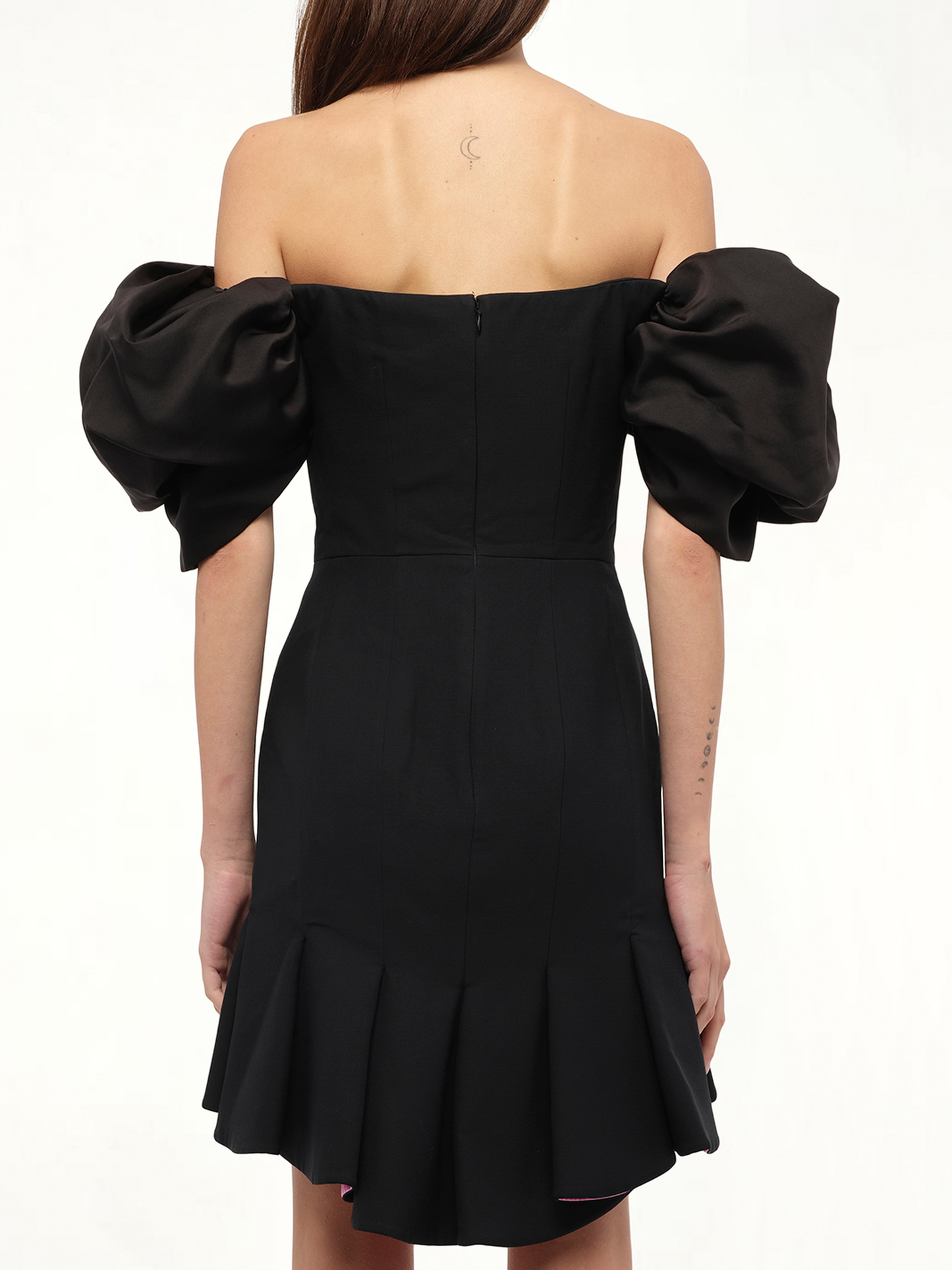 Wool Silk Dress in Black