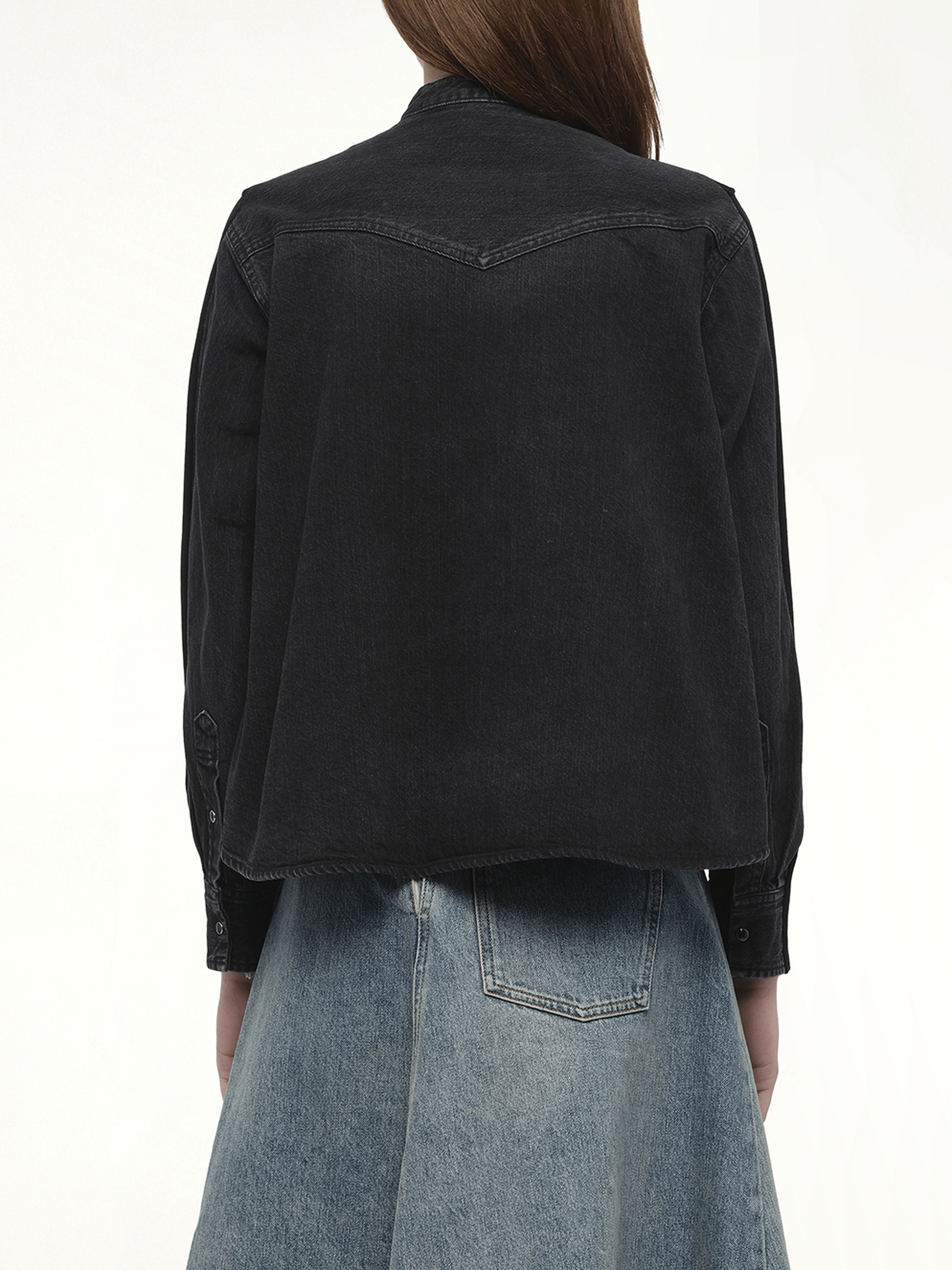블랙 FW25 데님 x 니트 가디건