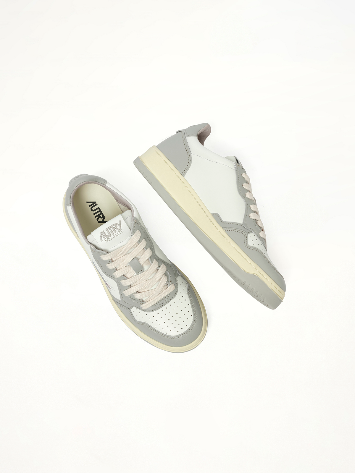 Medalist Low Sneakers in White/Vapor Back View | AUTRY
