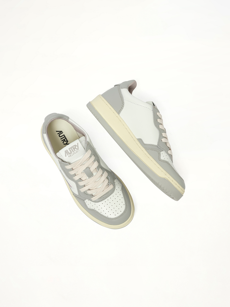 Medalist Low Sneakers in White/Vapor Back View | AUTRY