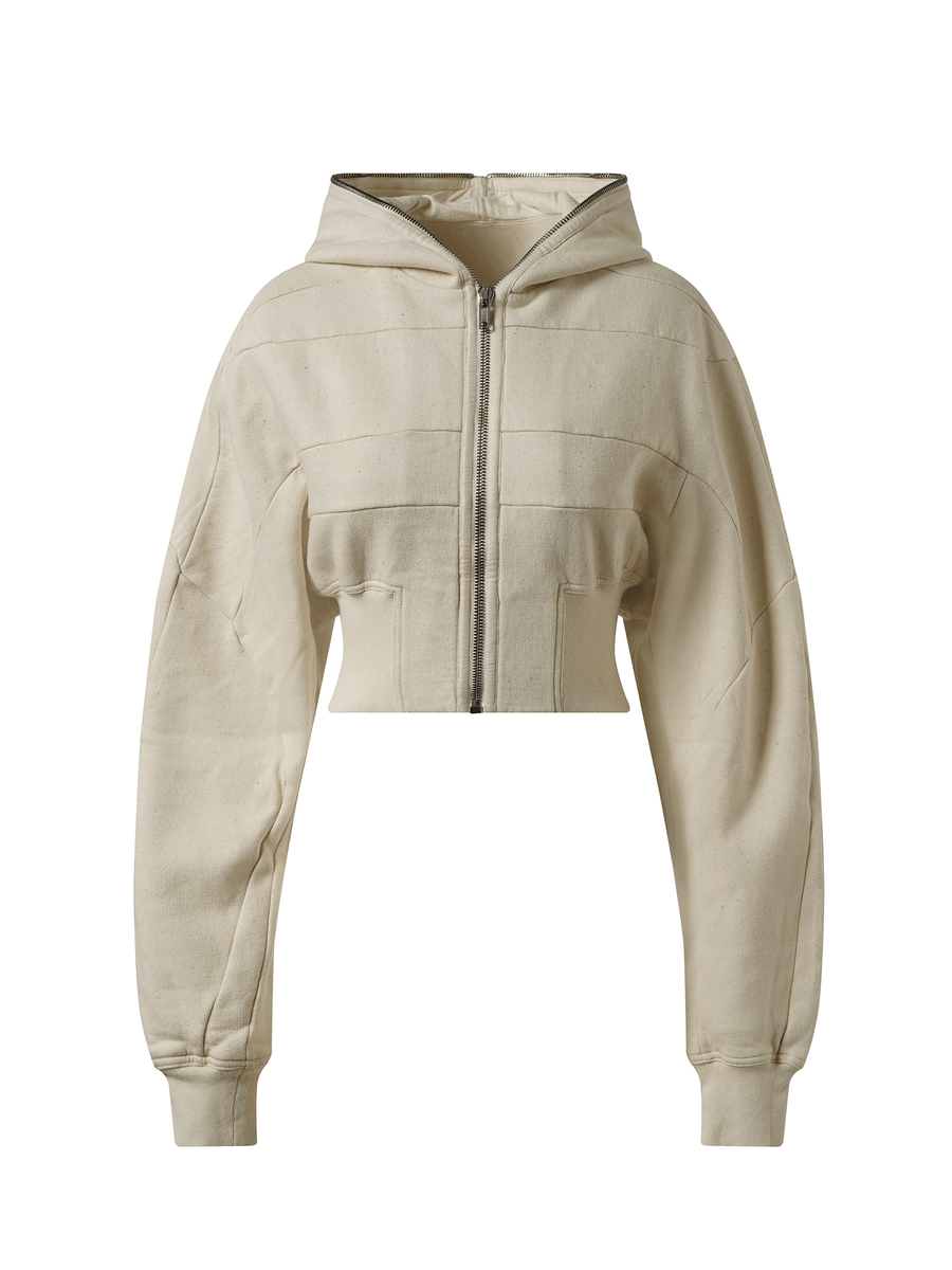 Rick Owens Drkshdw Collage Gimp Hoodie in Natural