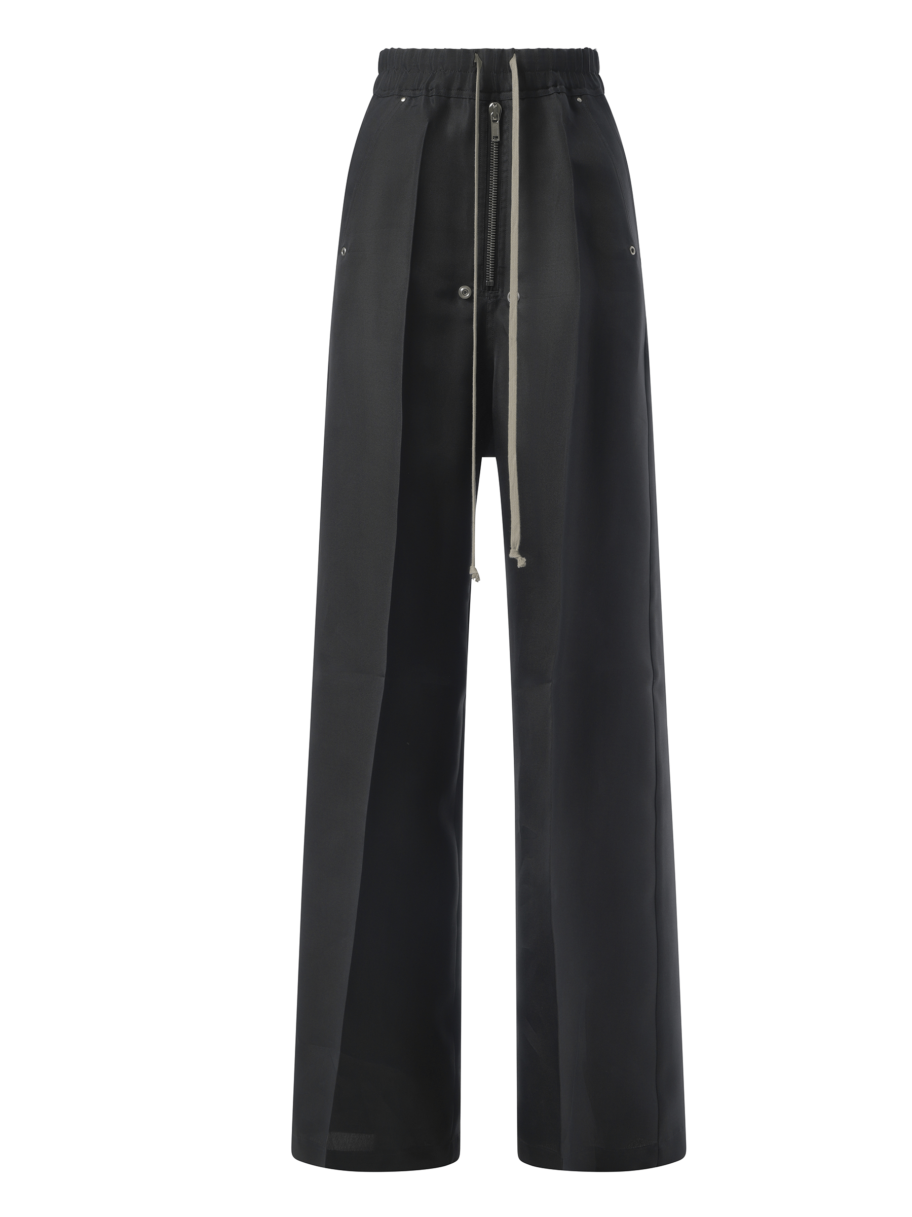 Rick Owens Silk Wide Bela Pants in Black