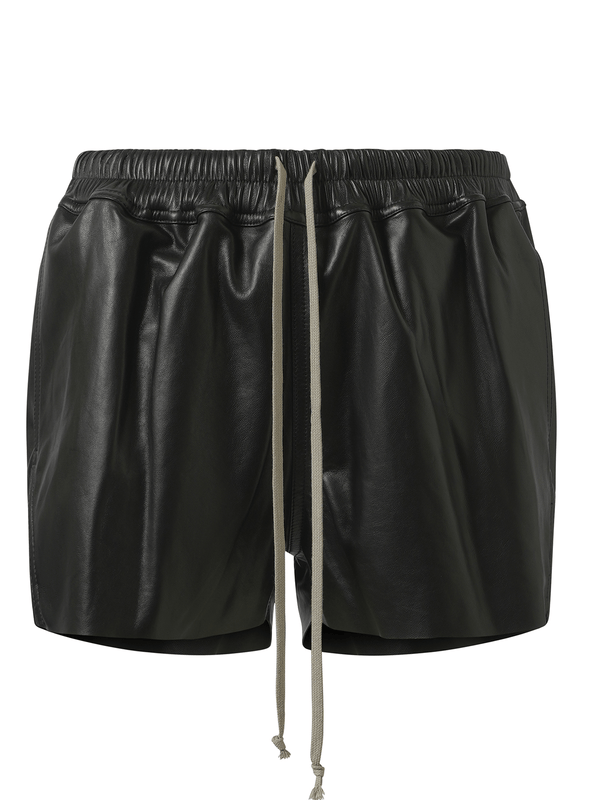 Rick Owens Leather Short Boxers in Black