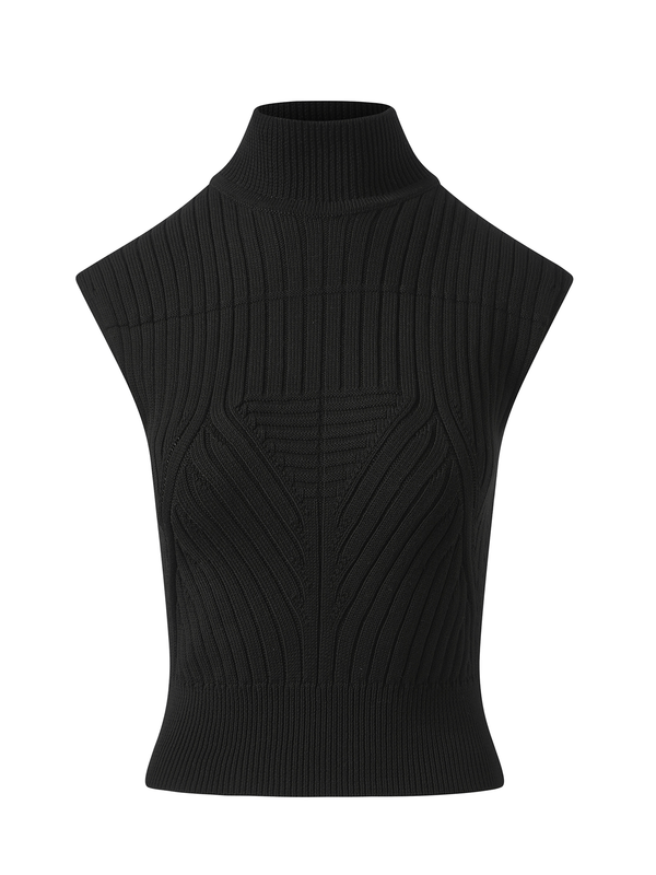 Rick Owens Megarib Sleeveless Turtle in Black