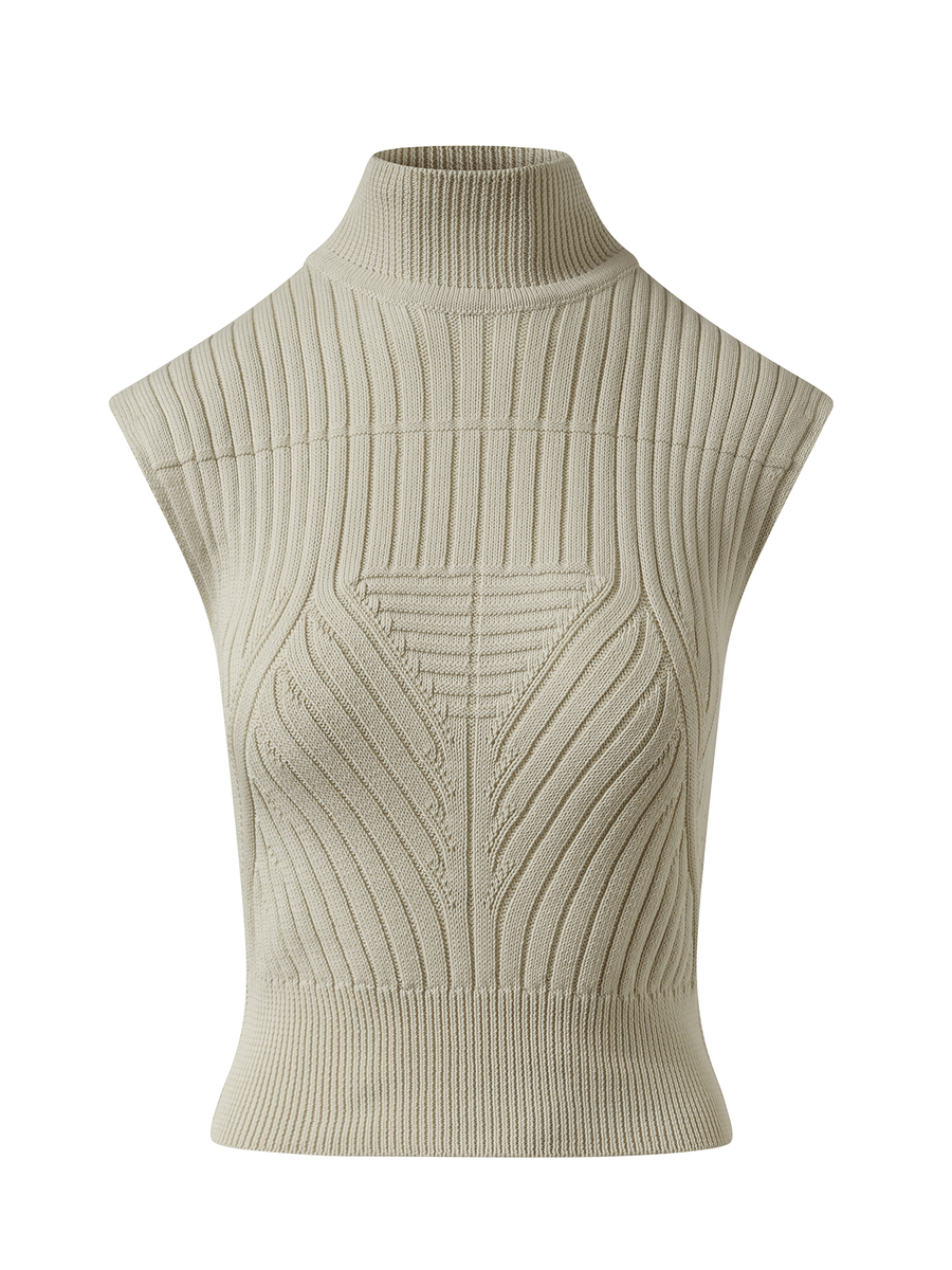 Rick Owens Megarib Sleeveless Turtle in Dinge