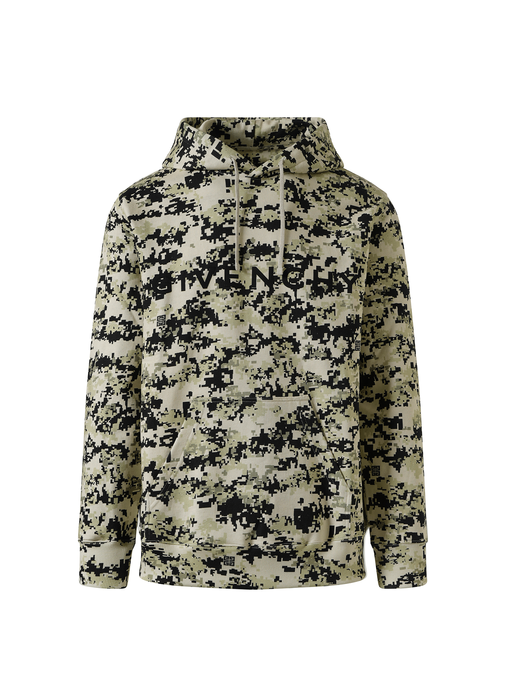 Givenchy Camo All Over Hoodie in Pearl Beige/Black