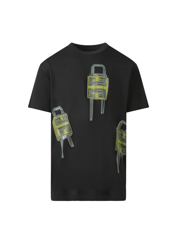 Givenchy U-Lock Print T-Shirt in Black