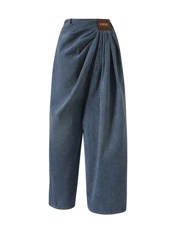 Loewe Draped Jeans AF in Indigo Blue