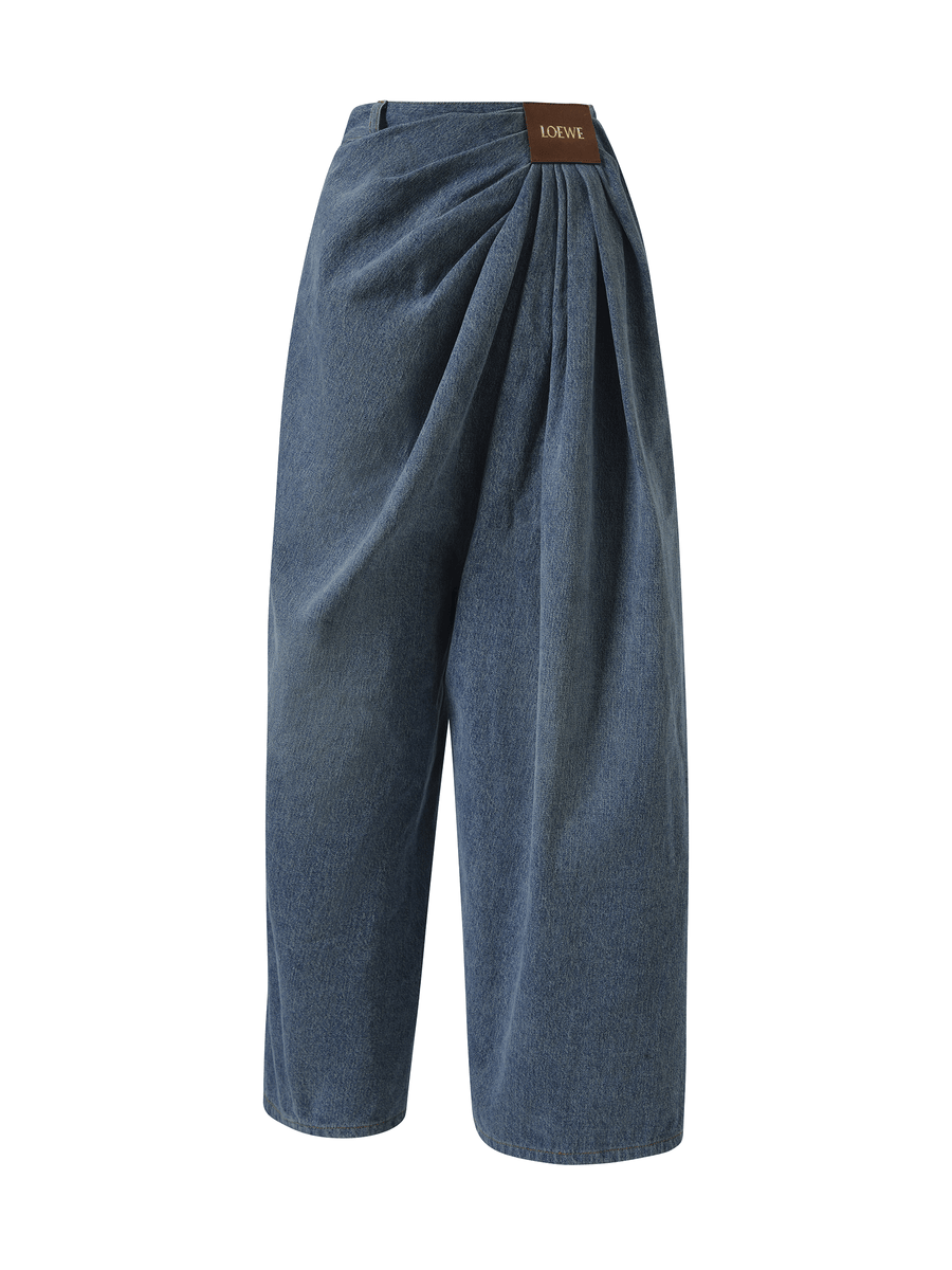 Loewe Draped Jeans AF in Indigo Blue