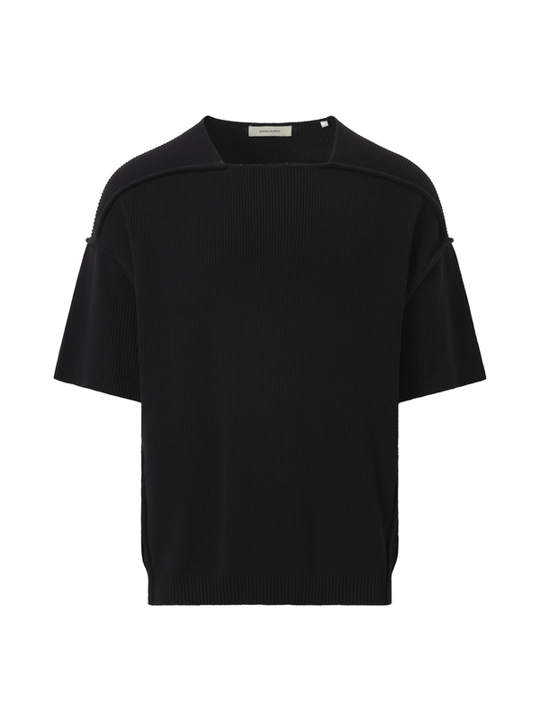Entire Studios Knit Block T-Shirt in Black