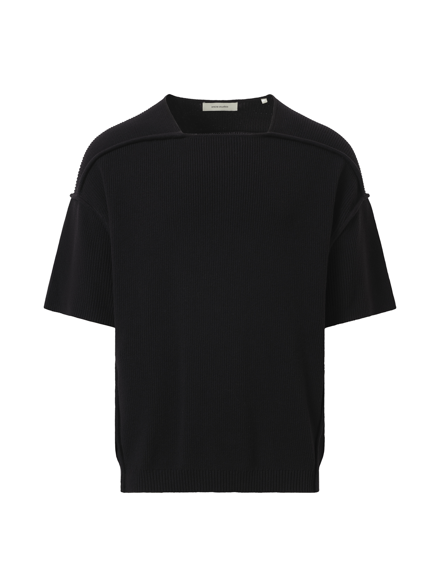 Entire Studios Knit Block T-Shirt in Black