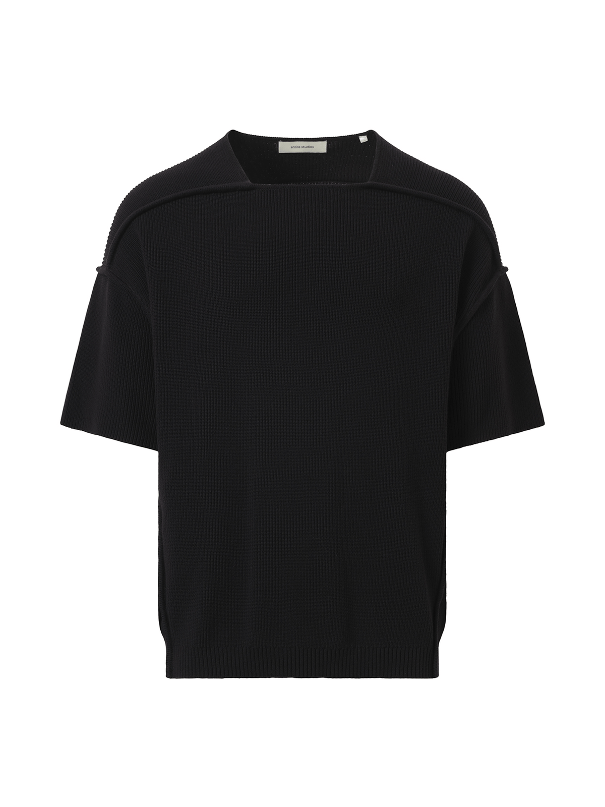 Entire Studios Knit Block T-Shirt in Black