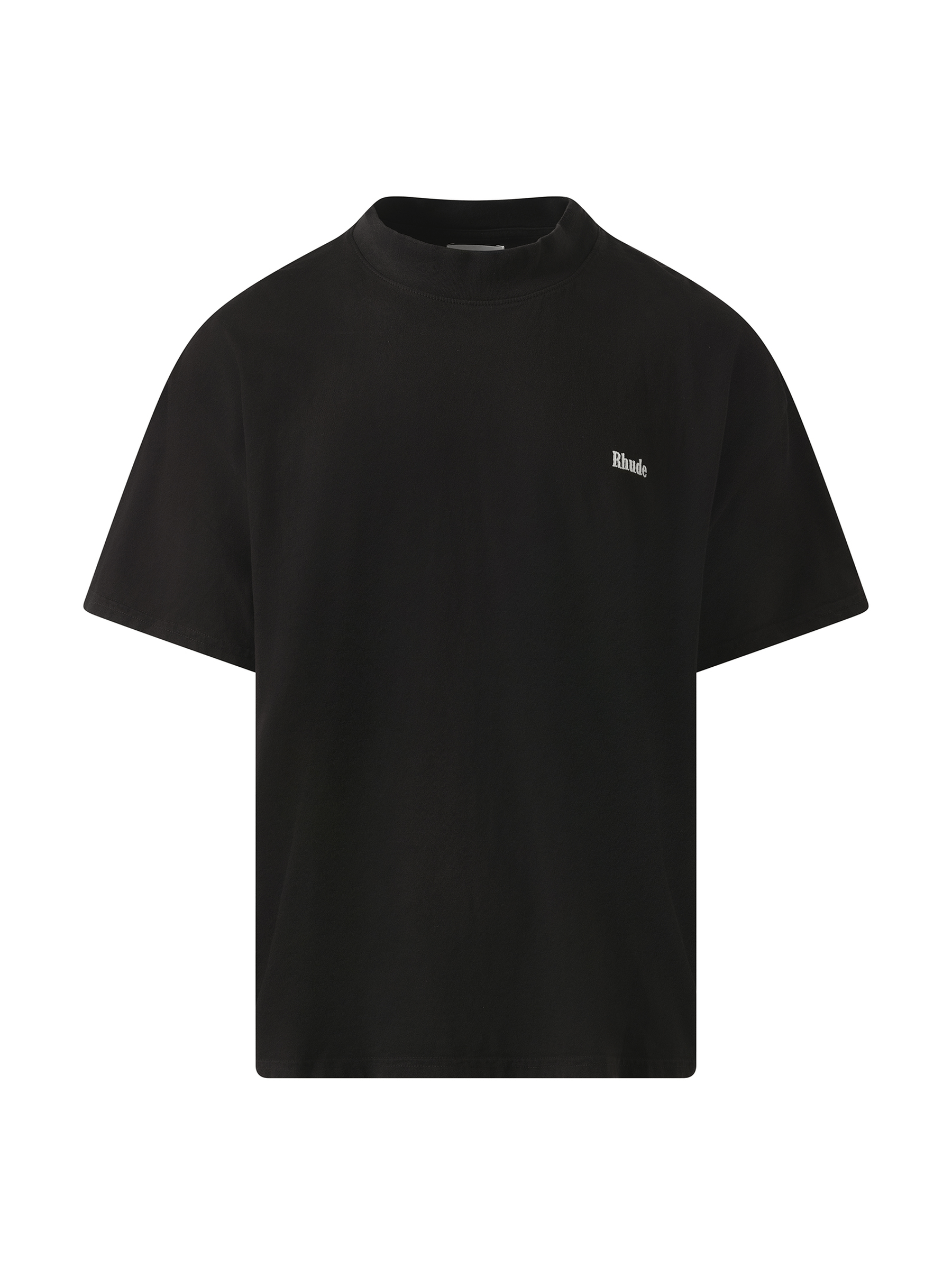 Rhude Classique Mock Neck T-Shirt in Black