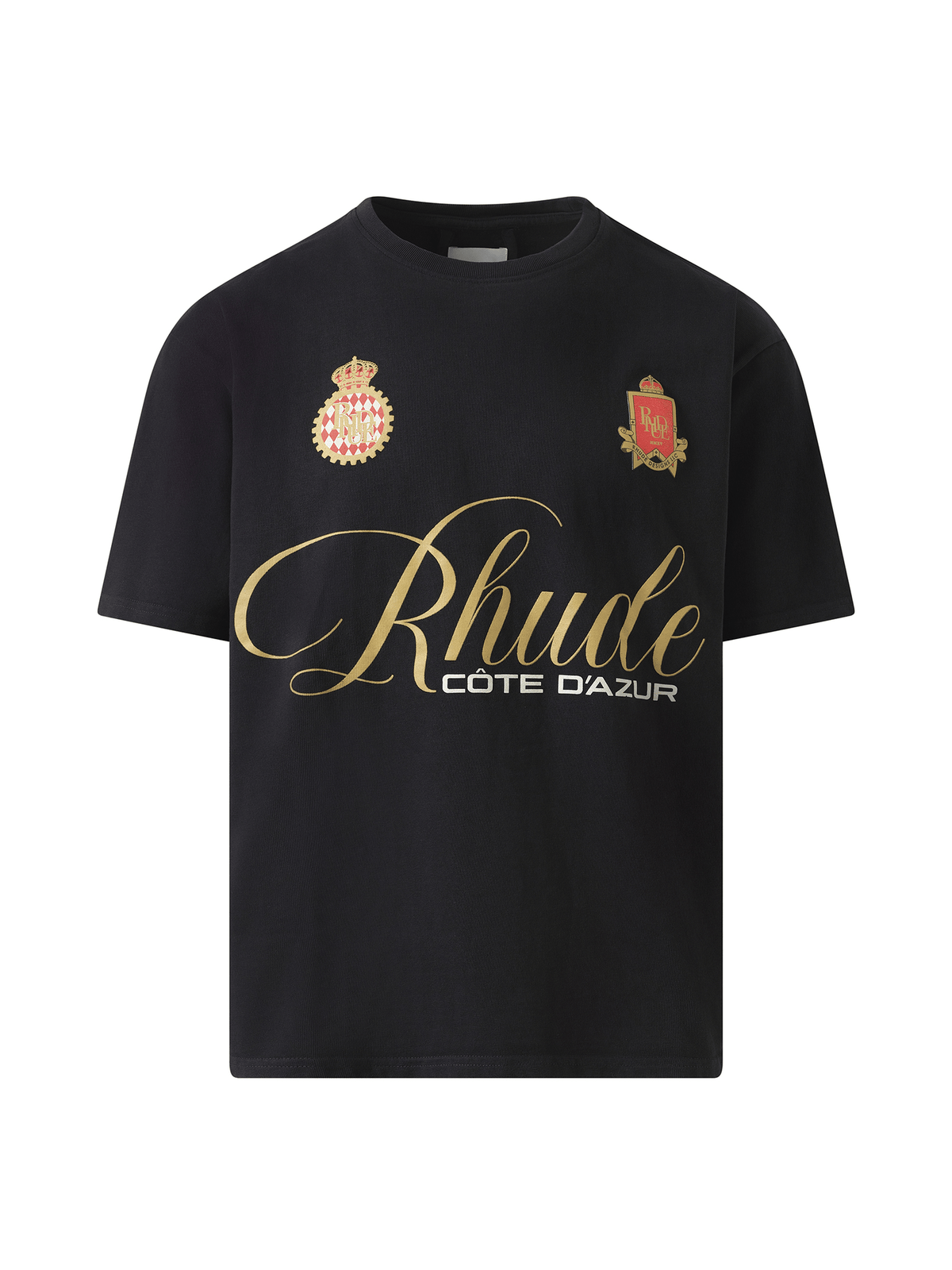 Rhude Rhude Script-Crest T-Shirt in Vintage Black