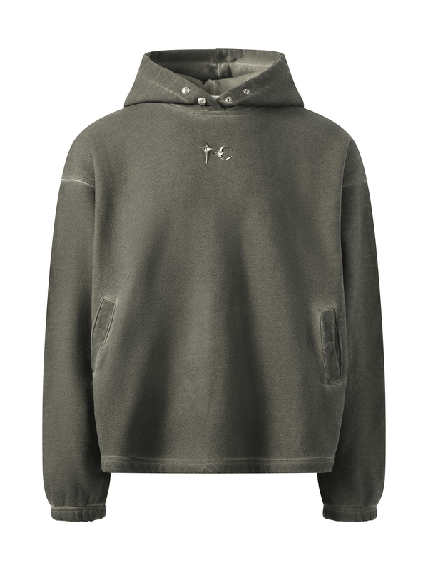Thug Club Color Emblem Hoodie in Khaki
