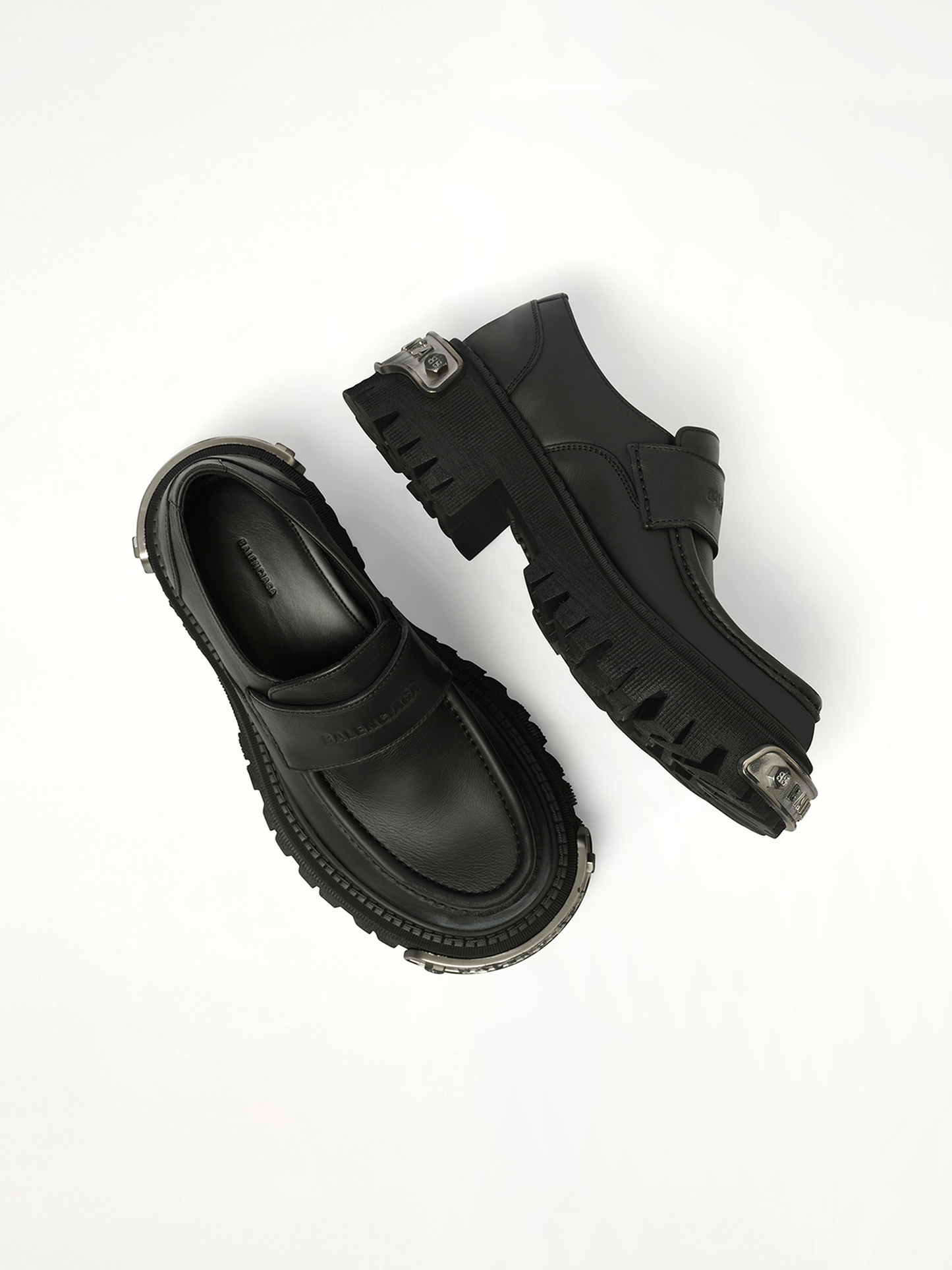 Balenciaga Tractor Loafer L20 in Black/Silver