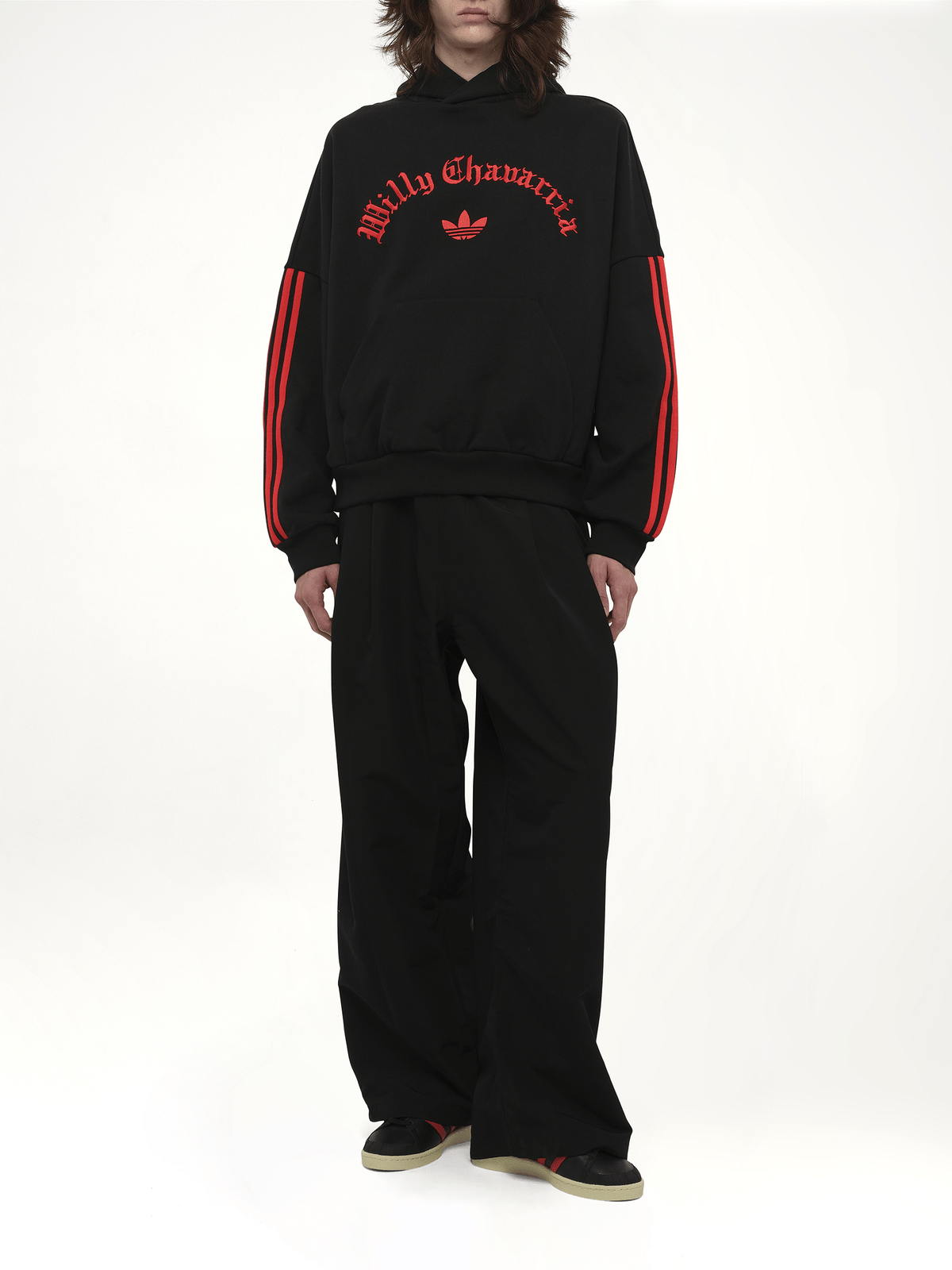 Willy Chavarria Adidas X Chavarria Merch Hoodie in Black