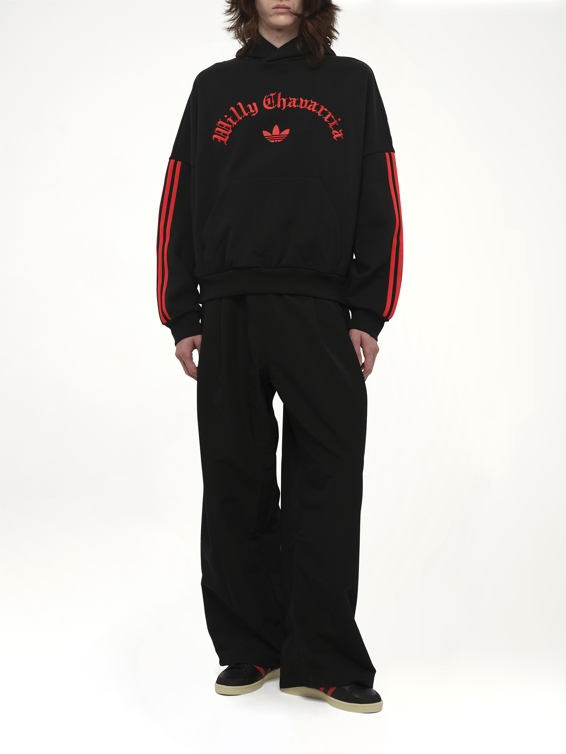 Willy Chavarria Adidas X Chavarria Merch Hoodie in Black