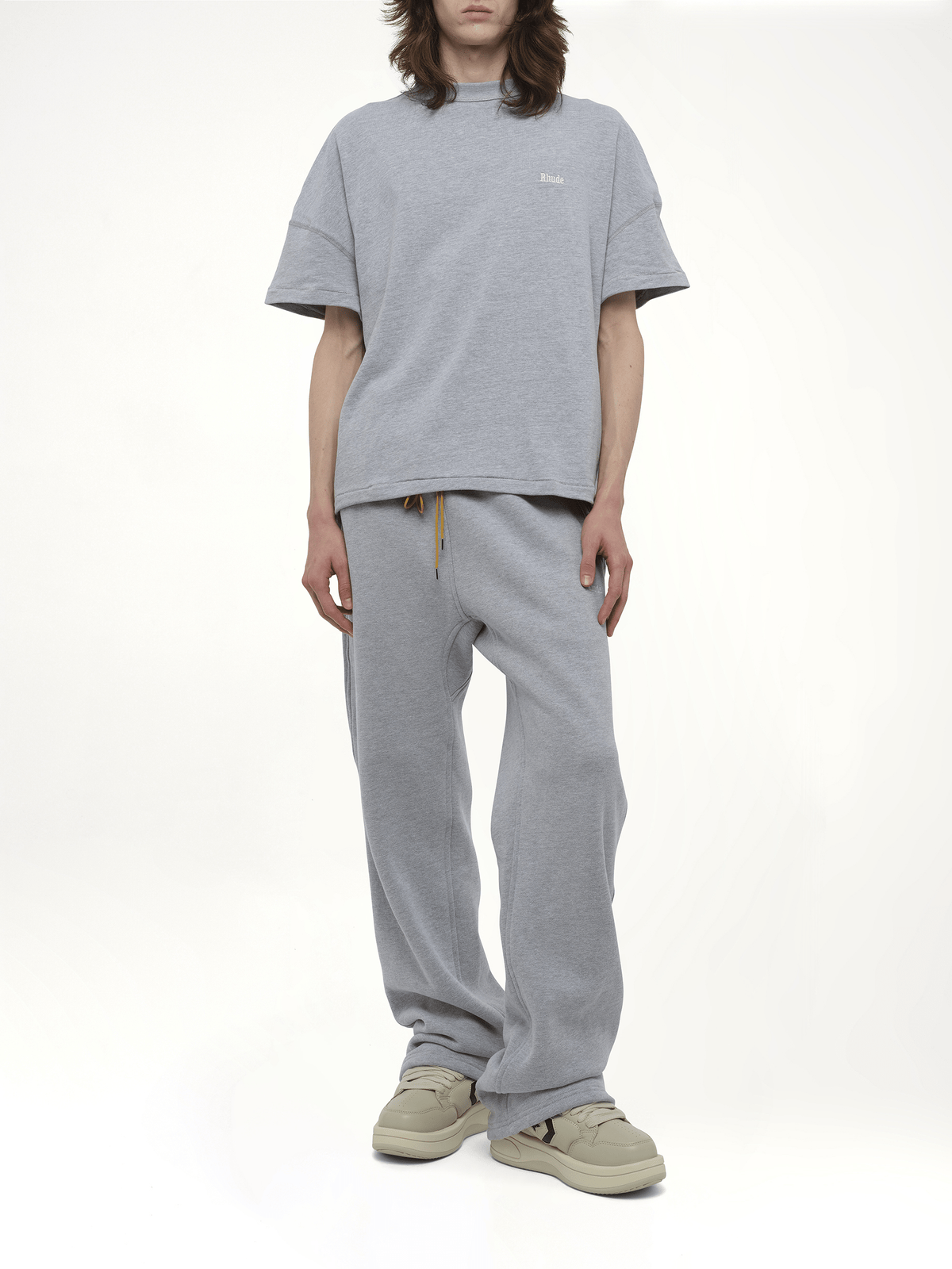 Rhude Classique Reverse T-Shirt in Heather Gray
