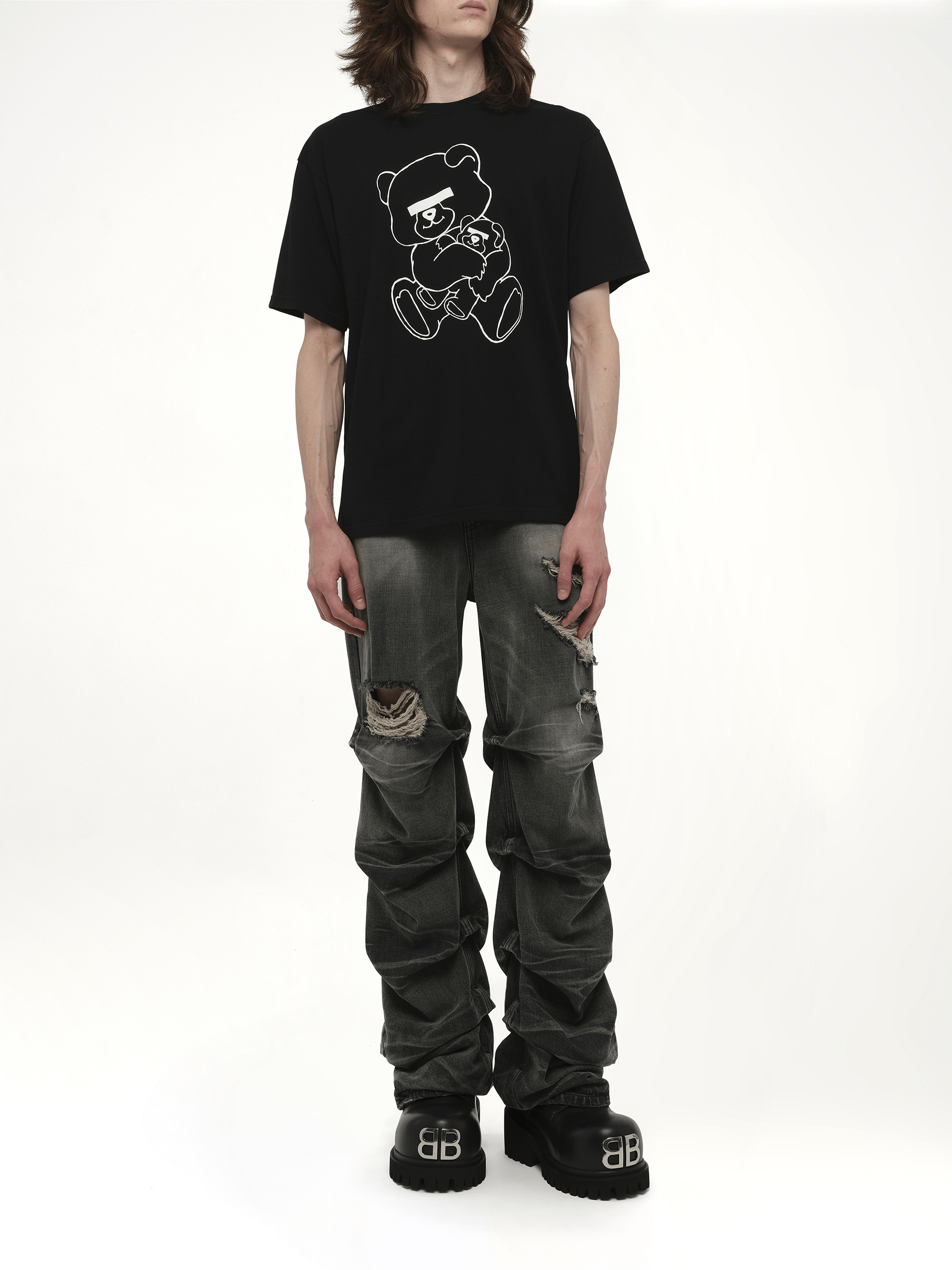 Undercover Teddy Bear Printed T-Shirt in Black