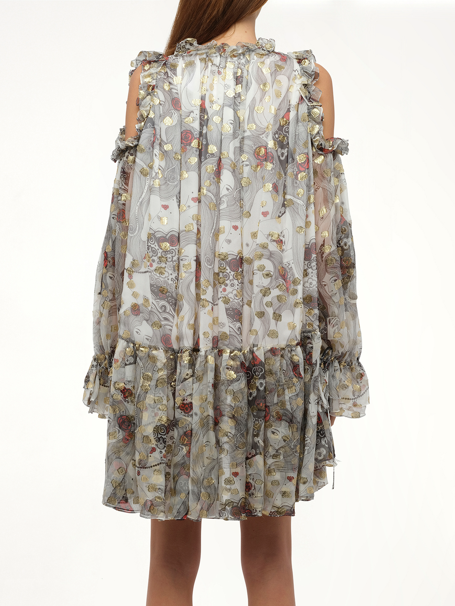 Jacquard Mini Dress in Ivory