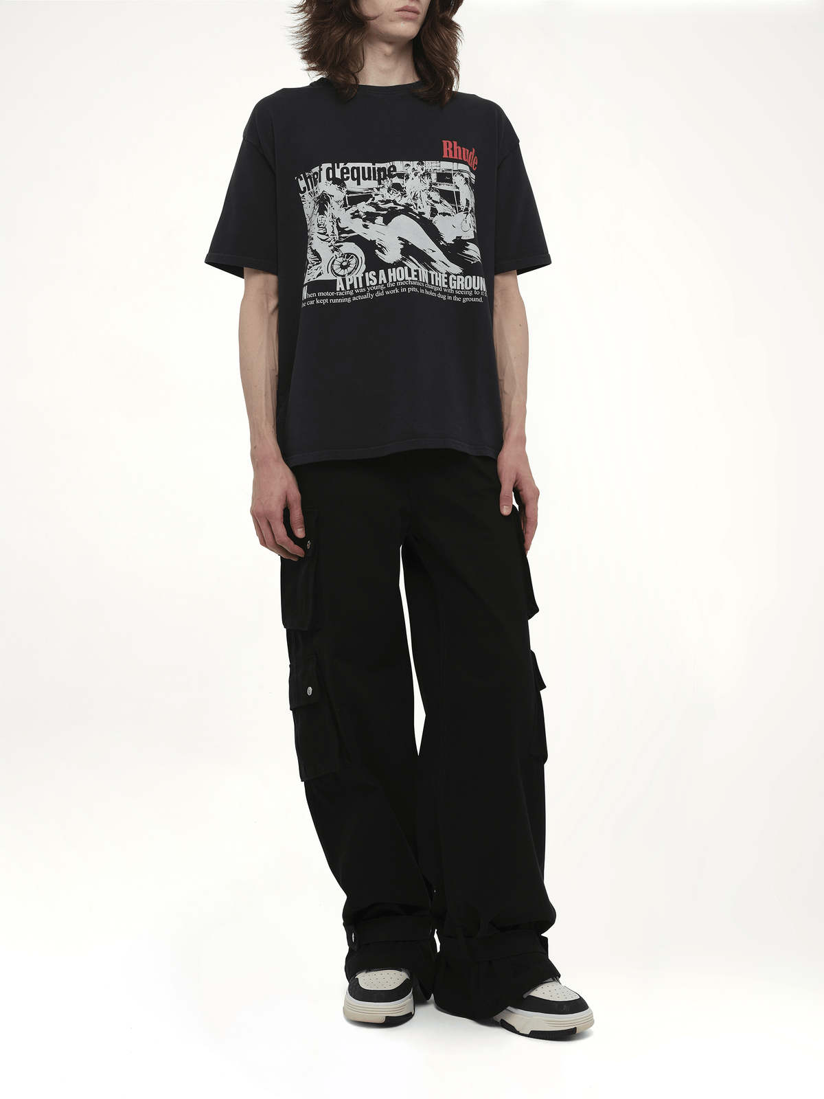 Rhude Champions Du Monde T-Shirt in Vintage Black