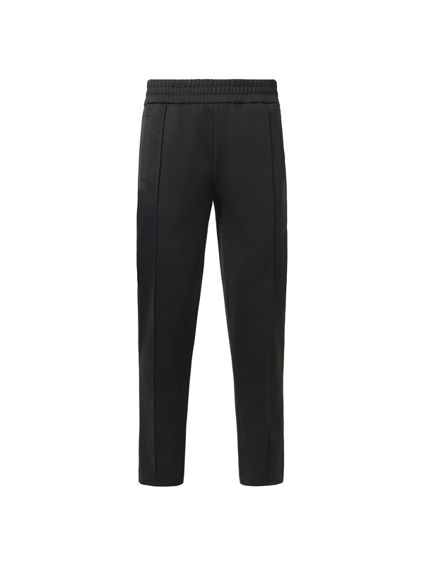 Palm Angels Back Curved Logo Track Pants in Black/Off White