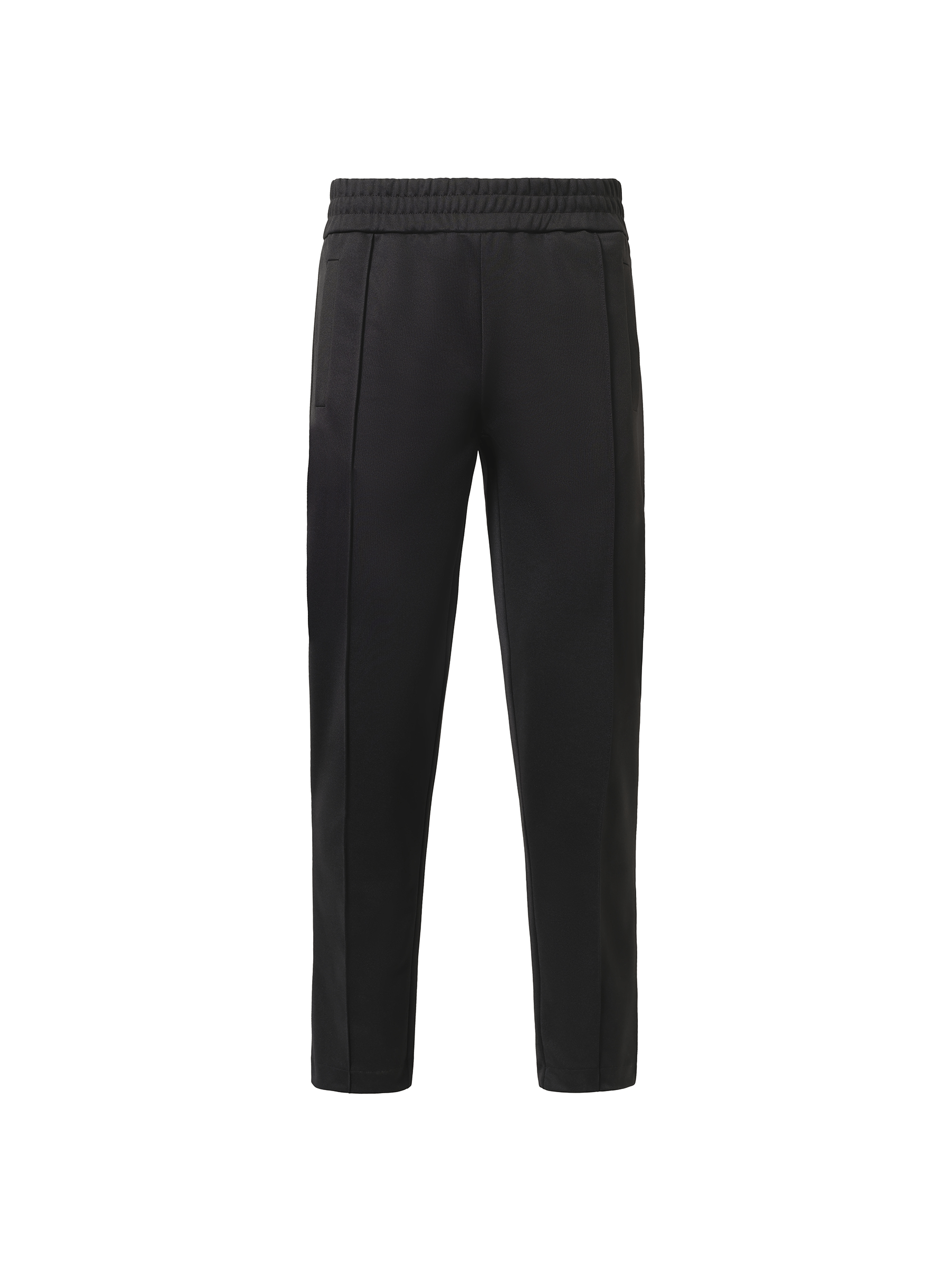 Palm Angels Back Curved Logo Track Pants in Black/Off White