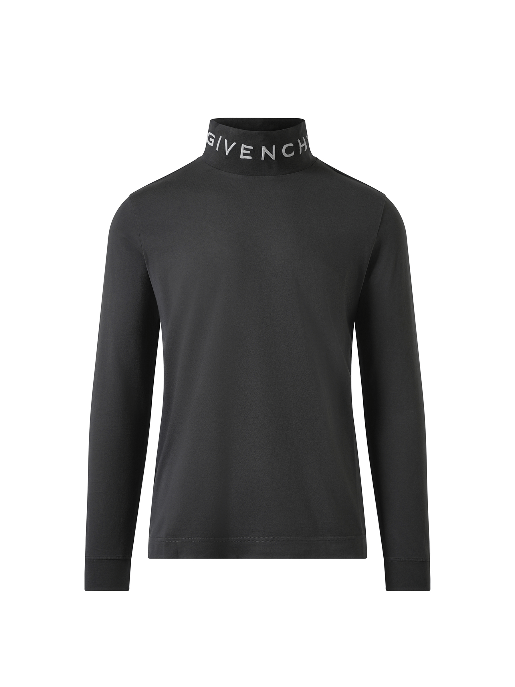 Givenchy Faded Logo Dyed Long Sleeve T-Shirt in Black/Grey