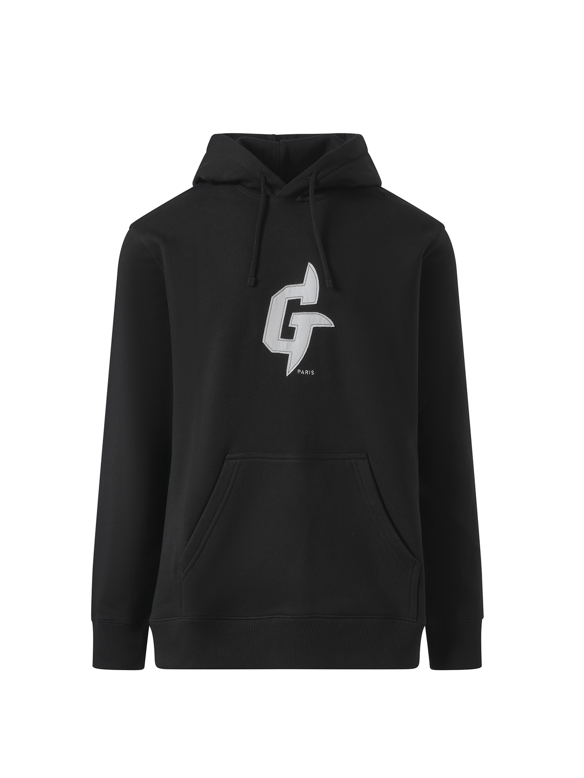 Givenchy Embroidered Eiffel Tower Motif Slim Fit Hoodie in Black