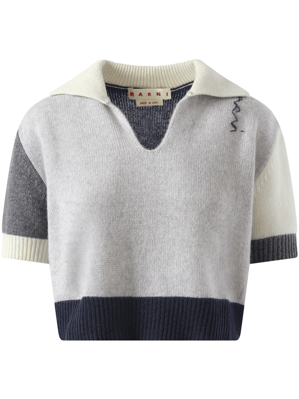 Marni V Neck Boxy Sweater in Sodium