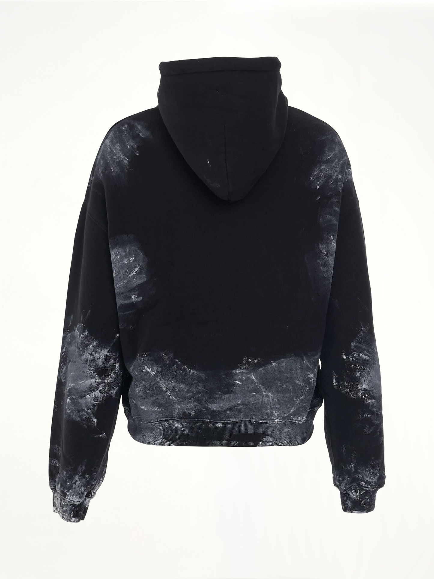 Painter Fitted Hoodie in Black