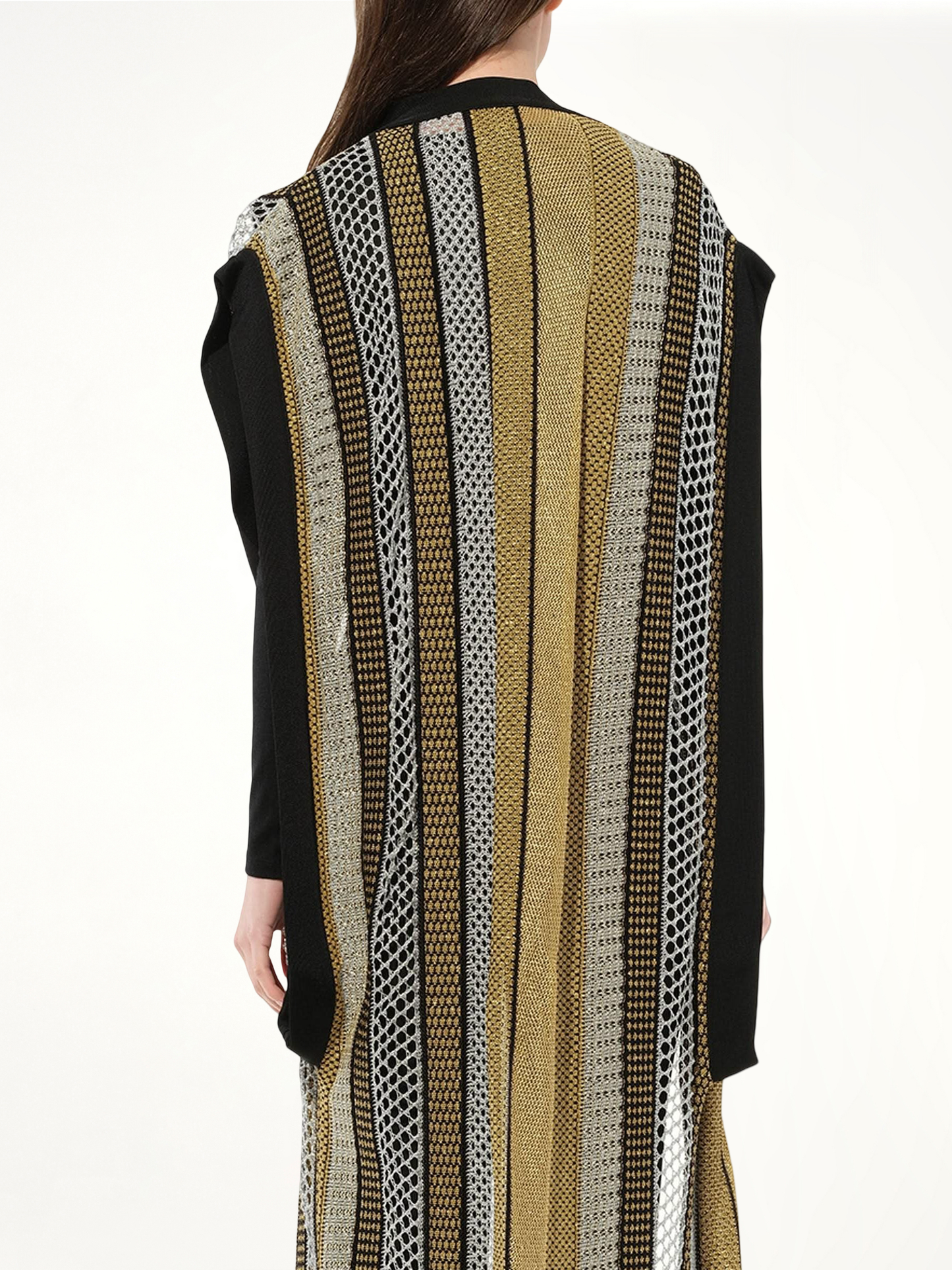 Sleeveless Cardigan Knit in Black