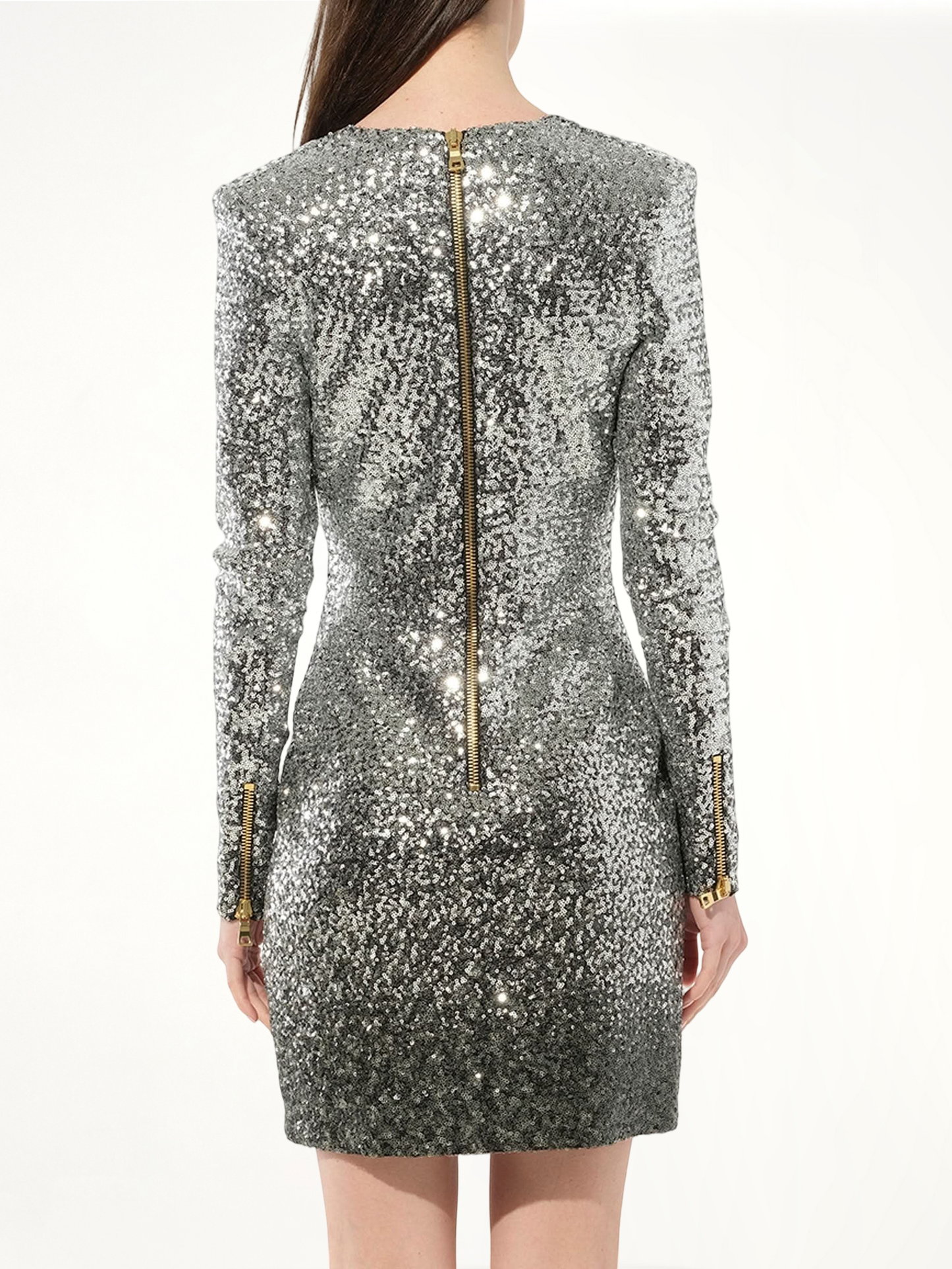 Knit Dress Const in Silver