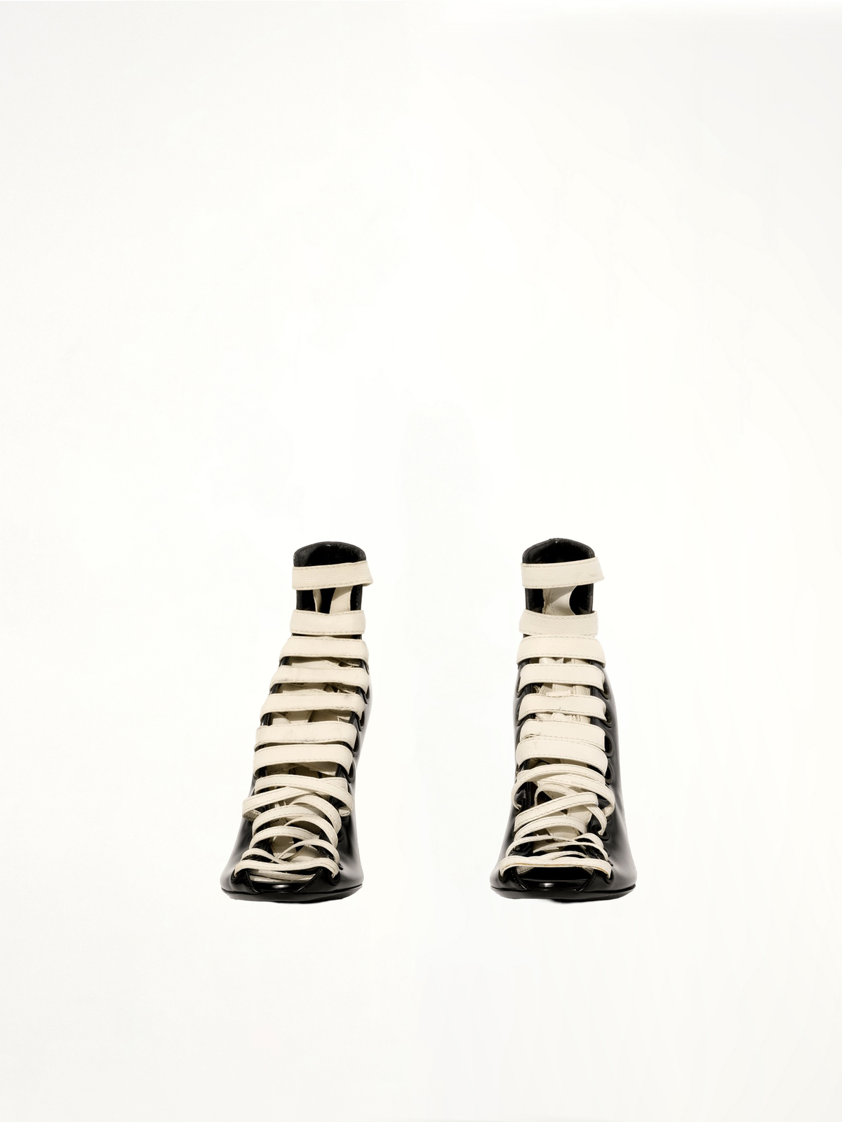 Sandal Leather in Black Front View | BALENCIAGA