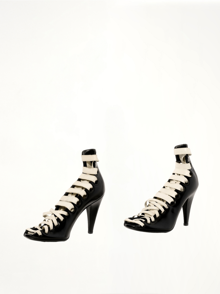 Sandal Leather in Black Back View | BALENCIAGA