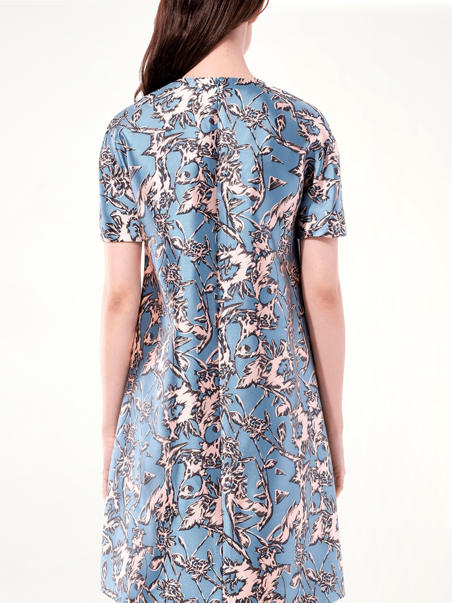 Satin Silk Dress in Multicolor