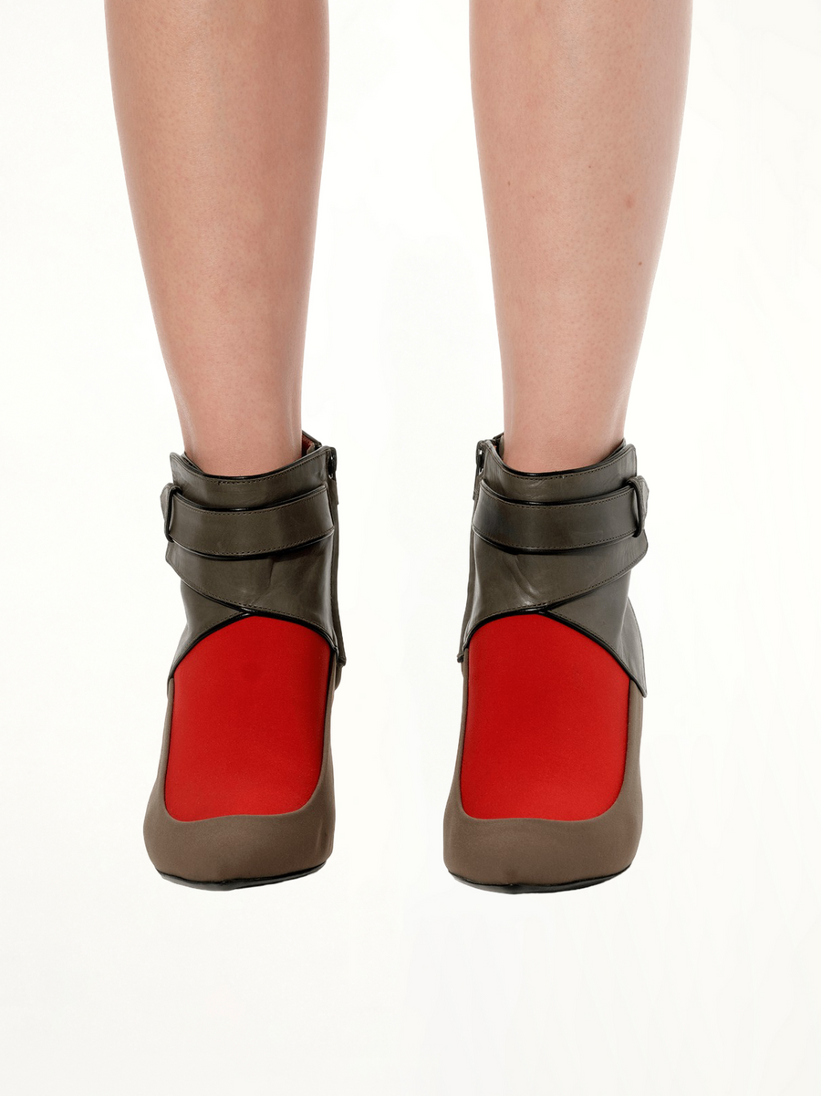 Halfboot Leather in Mix Front View | BALENCIAGA