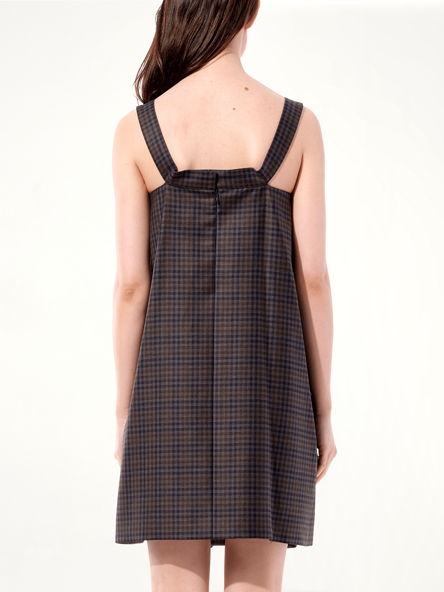 Carreaux Dress in Maroon