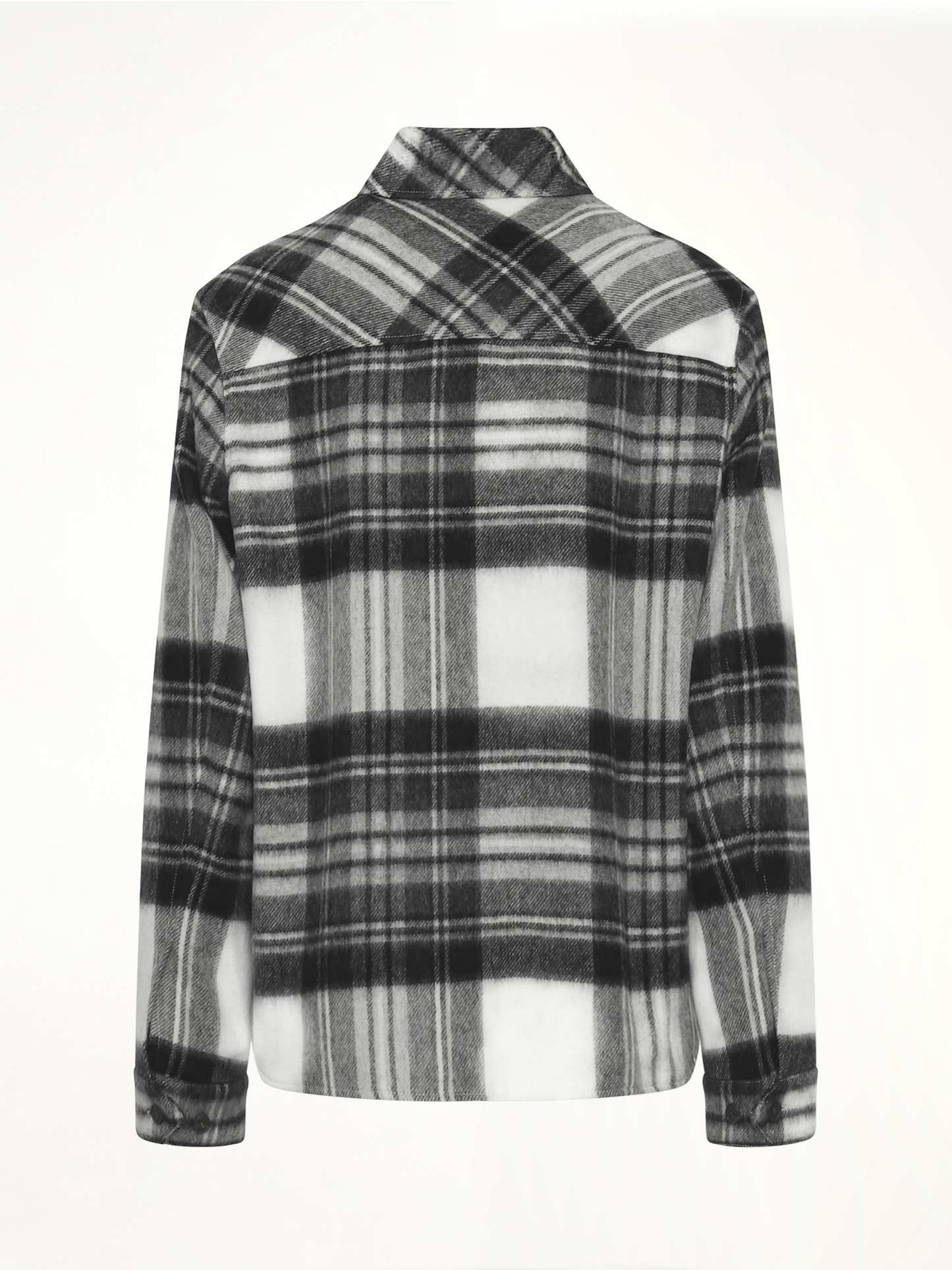 Check Anorak Wool Shirt in Grey