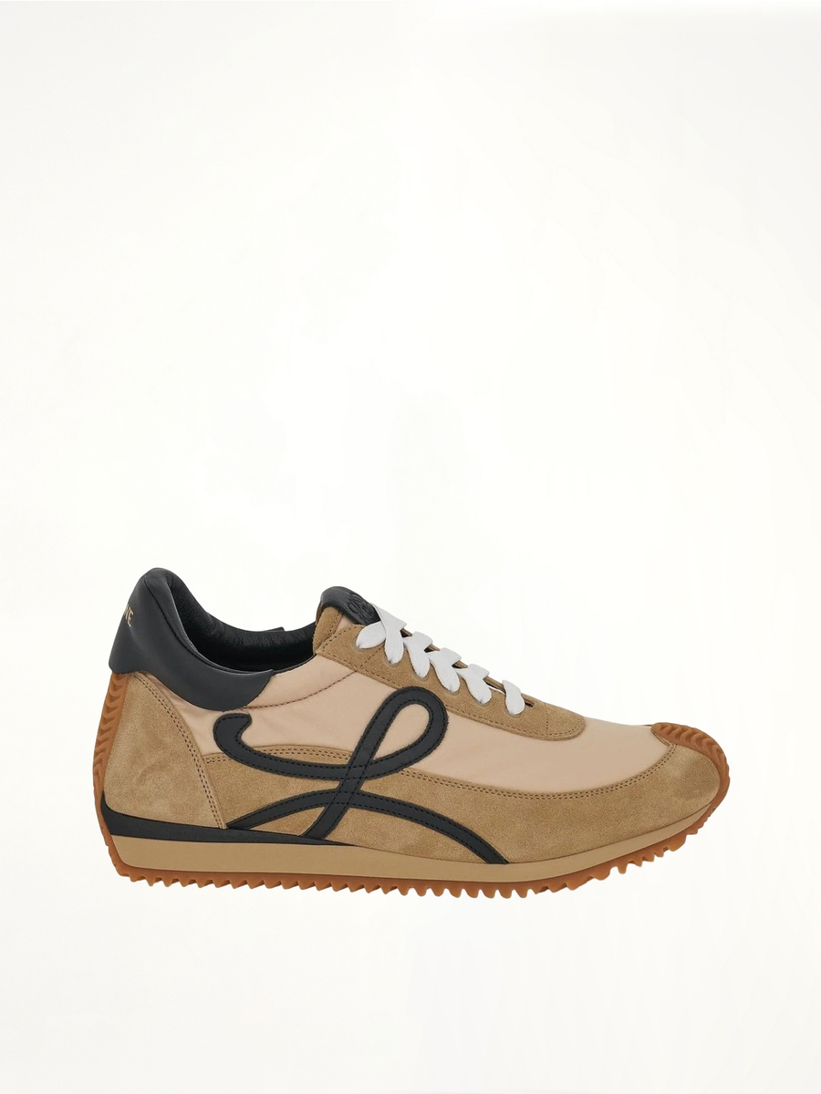 Loewe Flow Runner Sneaker in Gold Side View | LOEWE