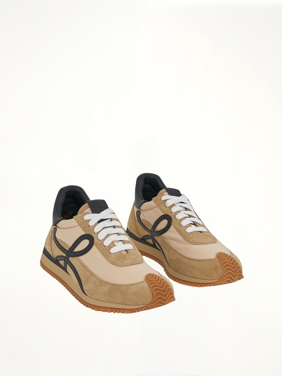 Loewe Flow Runner Sneaker in Gold Front View | LOEWE