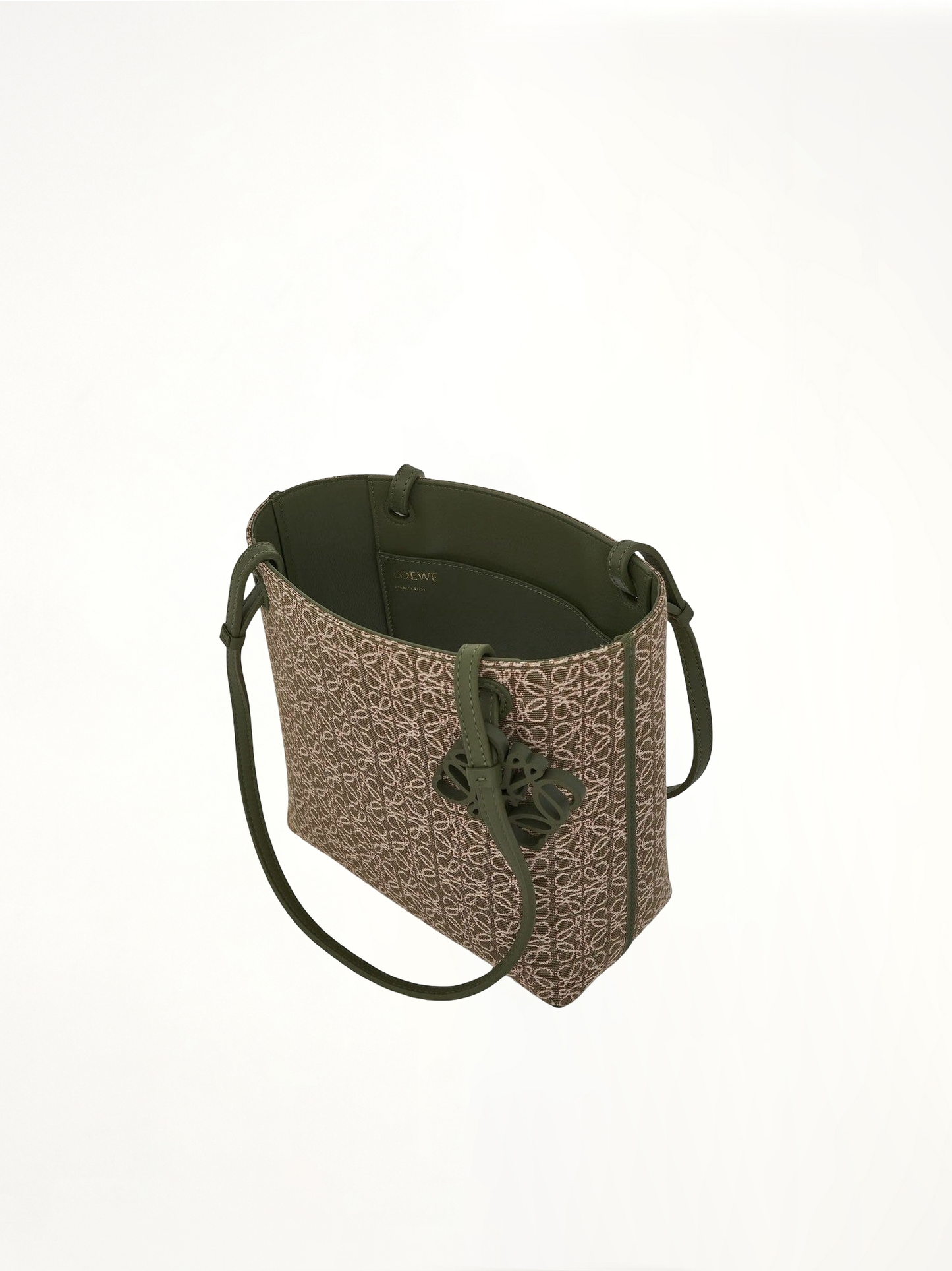 Square Tote Bag Anagram in Green